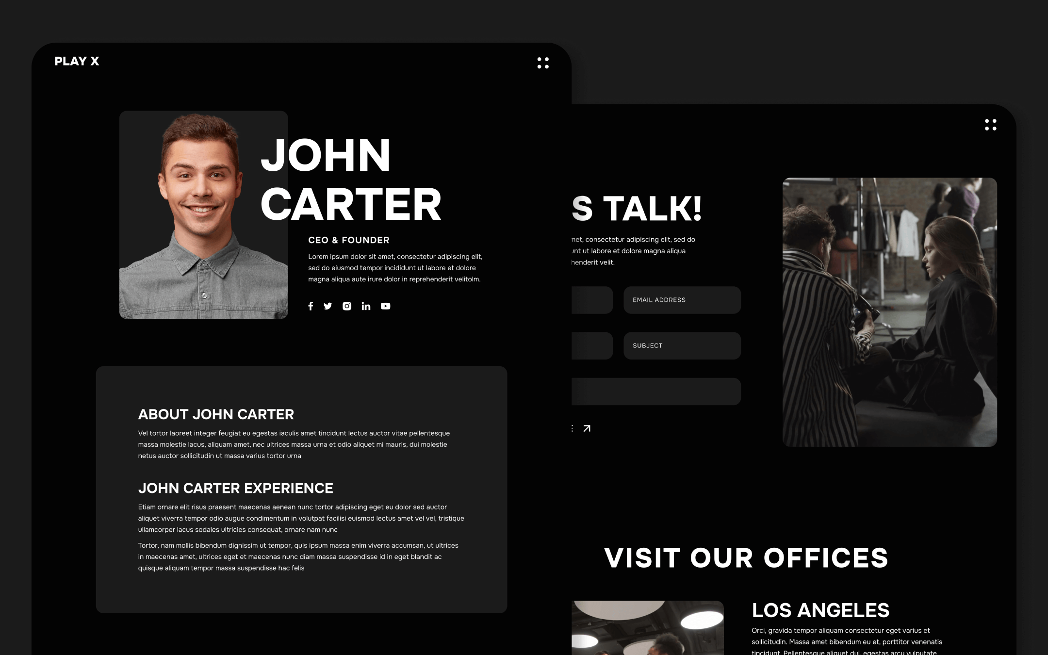 Play X Template para Webflow
