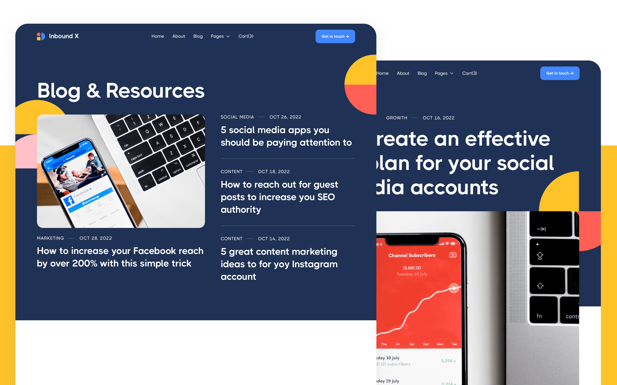 Inbound X Template para Webflow