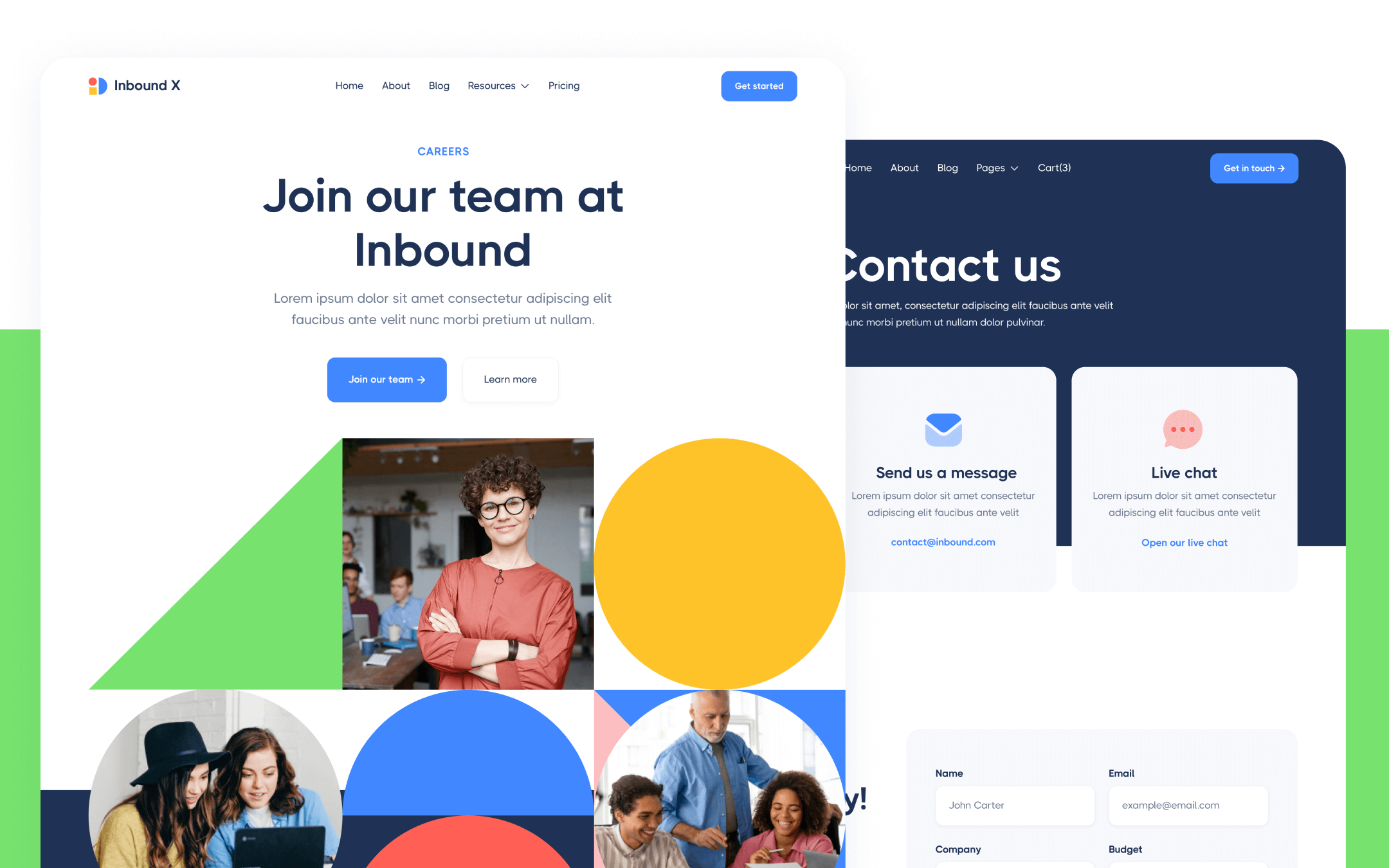 Inbound X Template para Webflow