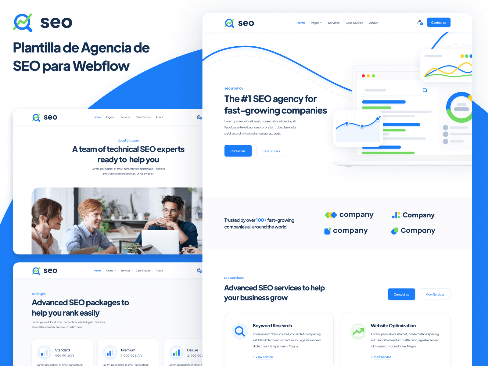 Plantilla de Agencia de SEO para Webflow