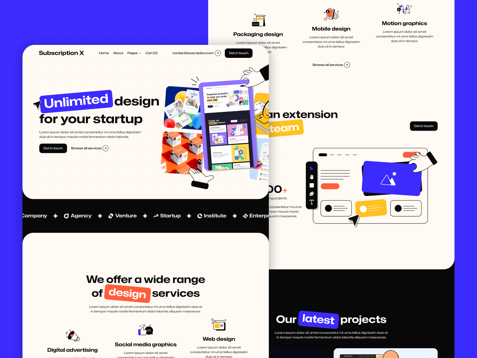 Template de Estudio de Diseño para Webflow