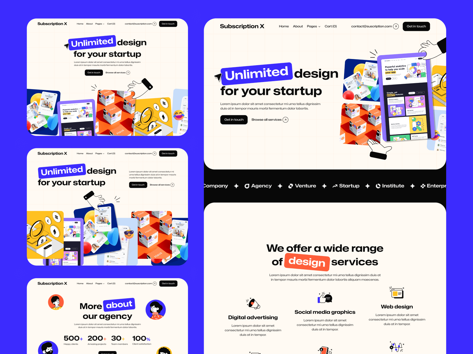 Plantilla de Estudio de Diseño para Sitio Web en Webflow