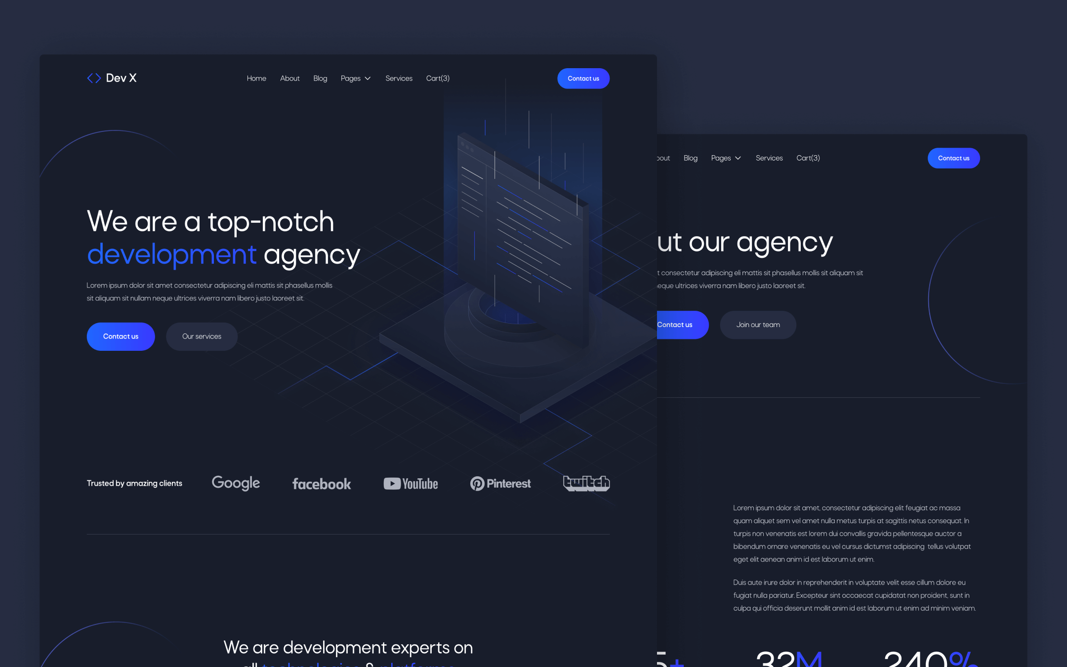 Plantilla de Agencia de Desarrollo para Webflow