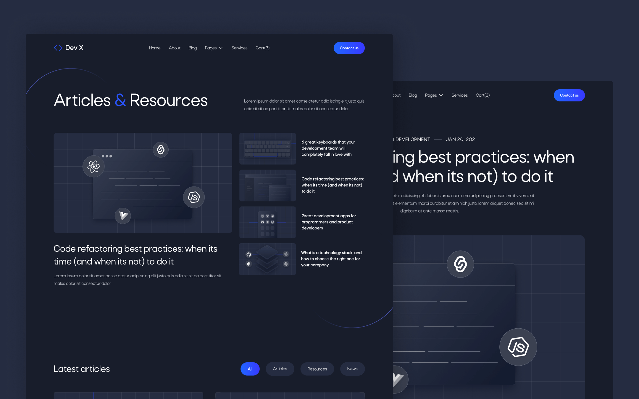 Dev X Template para Webflow