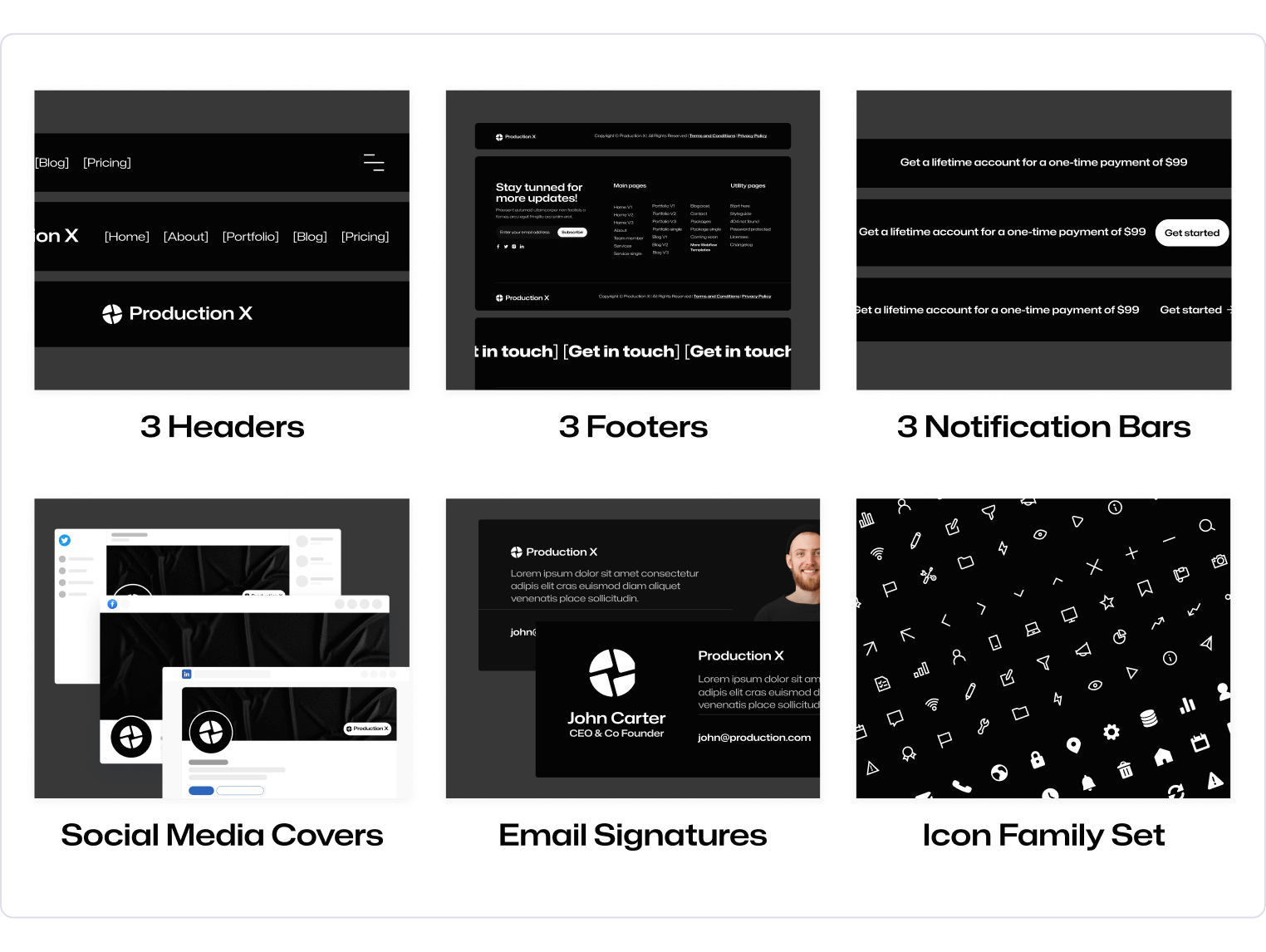 Production X - Video Agency Webflow Template Benefits
