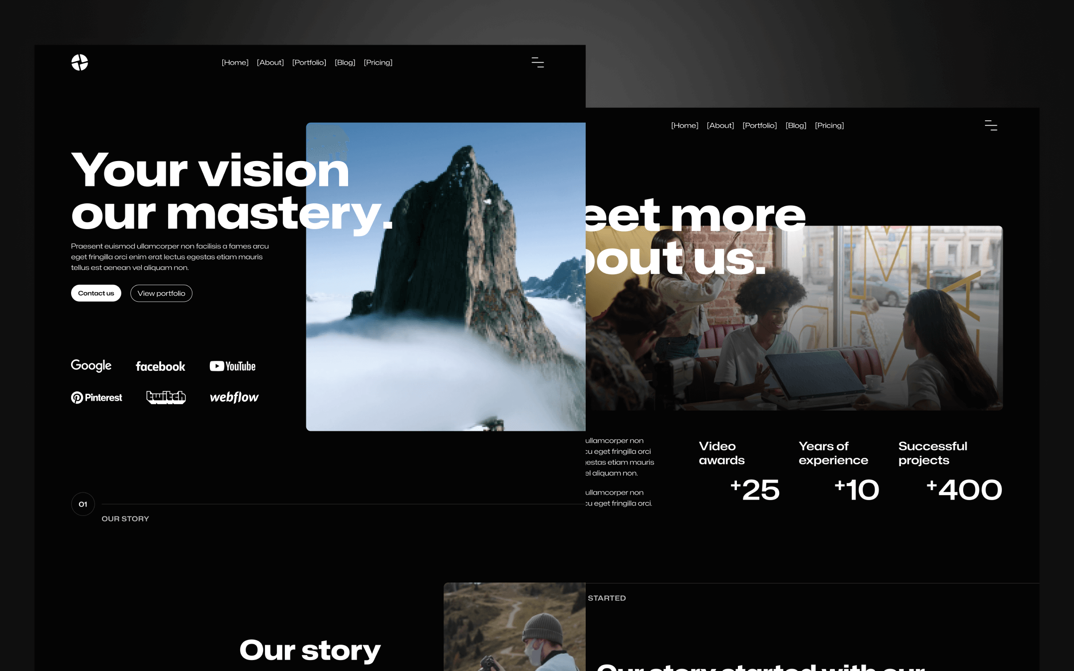 Production X Template para Webflow