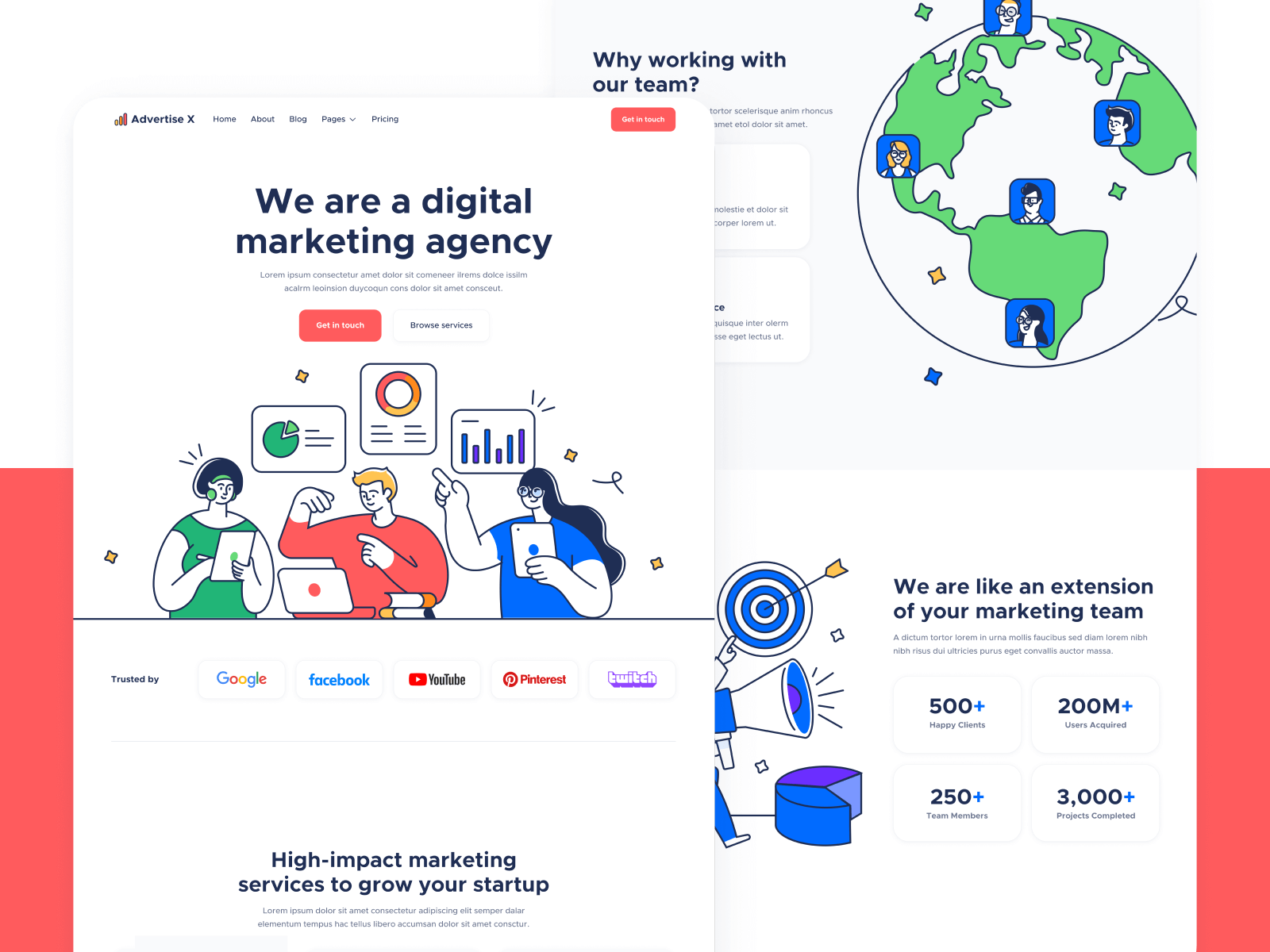 Template de Agencia de Marketing para Webflow