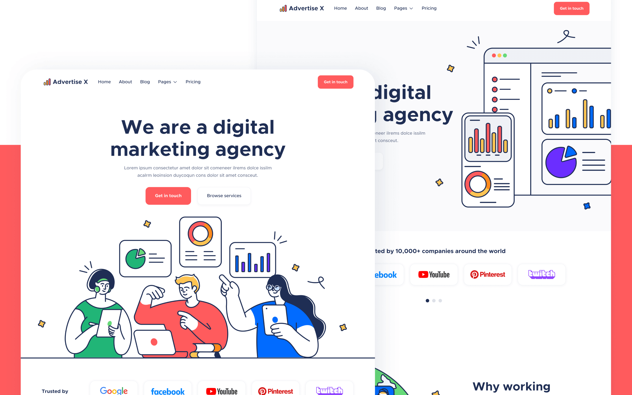 Plantilla de Agencia Digital de Mercadotecnia para Webflow