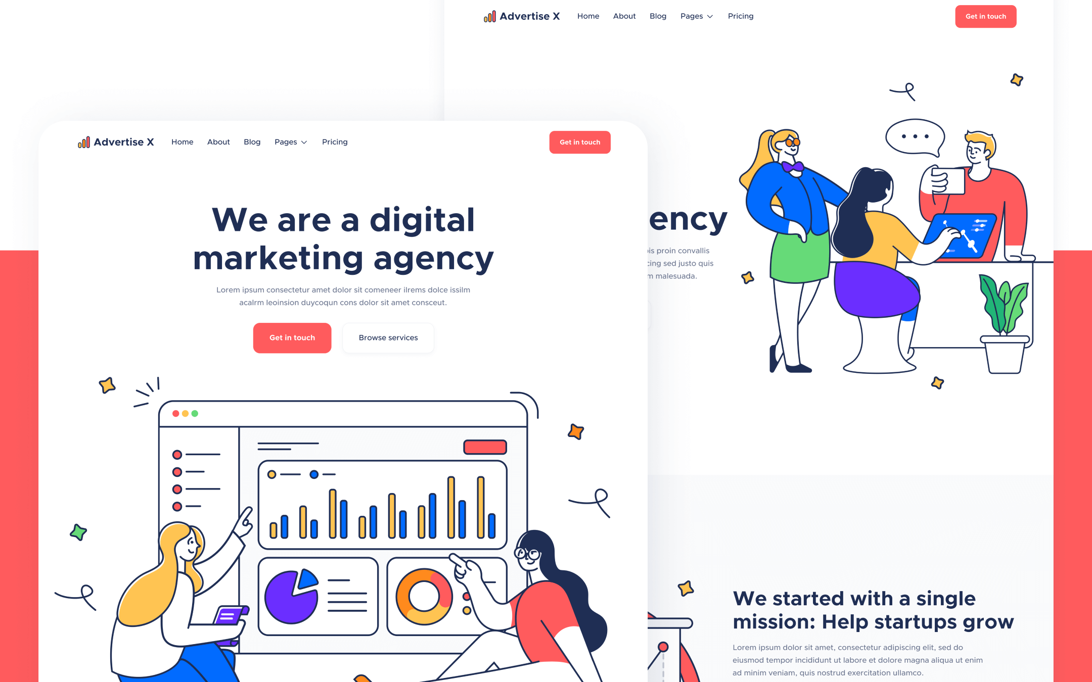 Advertise X Template para Webflow