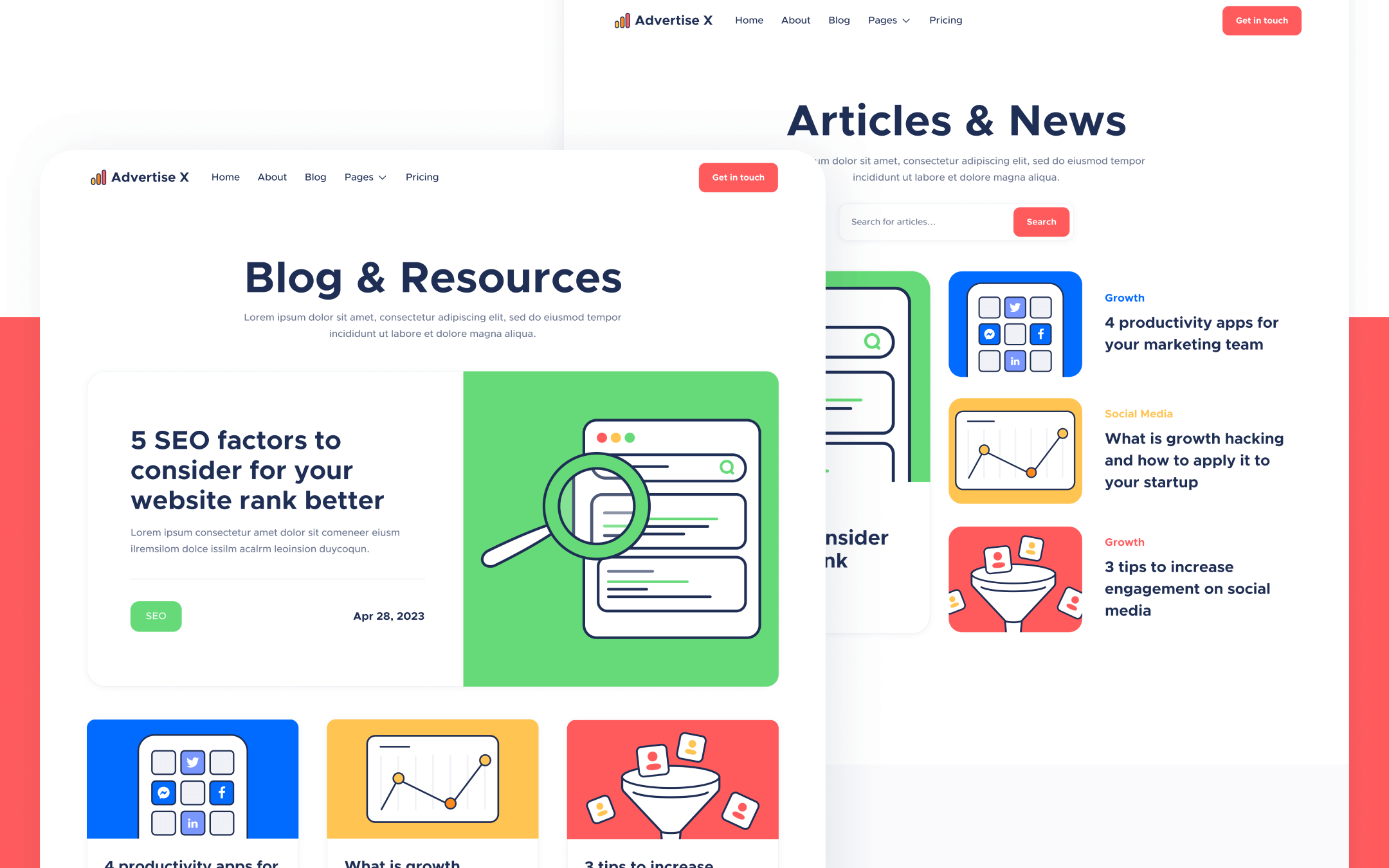 Advertise X Template para Webflow