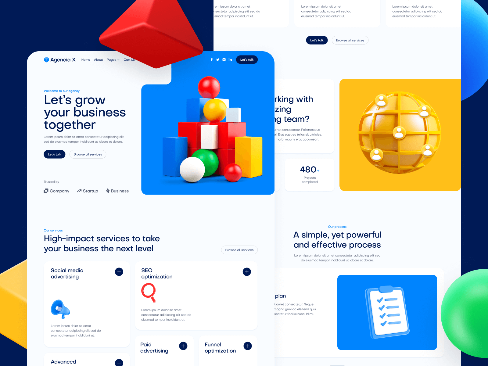 Plantilla de Agencia Moderna de Marketing para Webflow