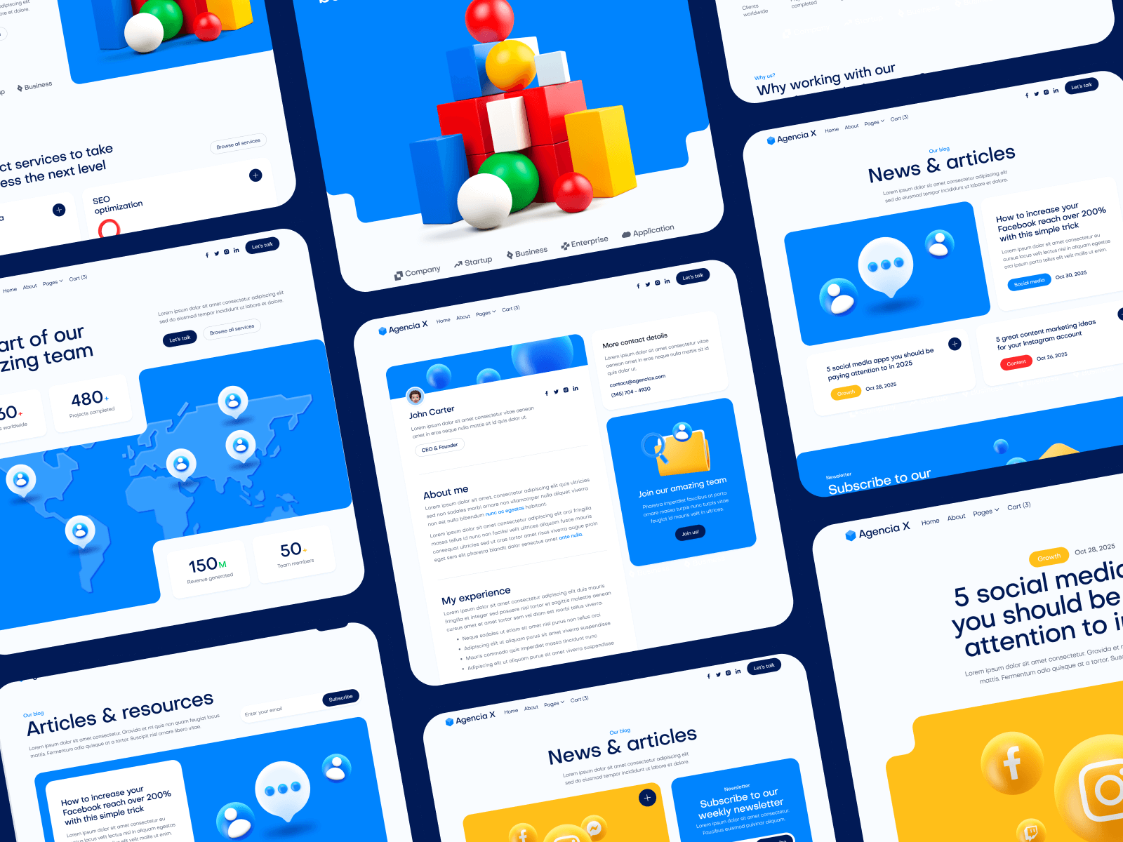 Plantilla para Webflow de Agencia Moderna de Marketing