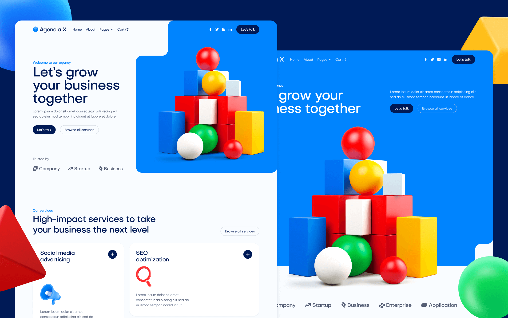 Agencia X Template para Webflow