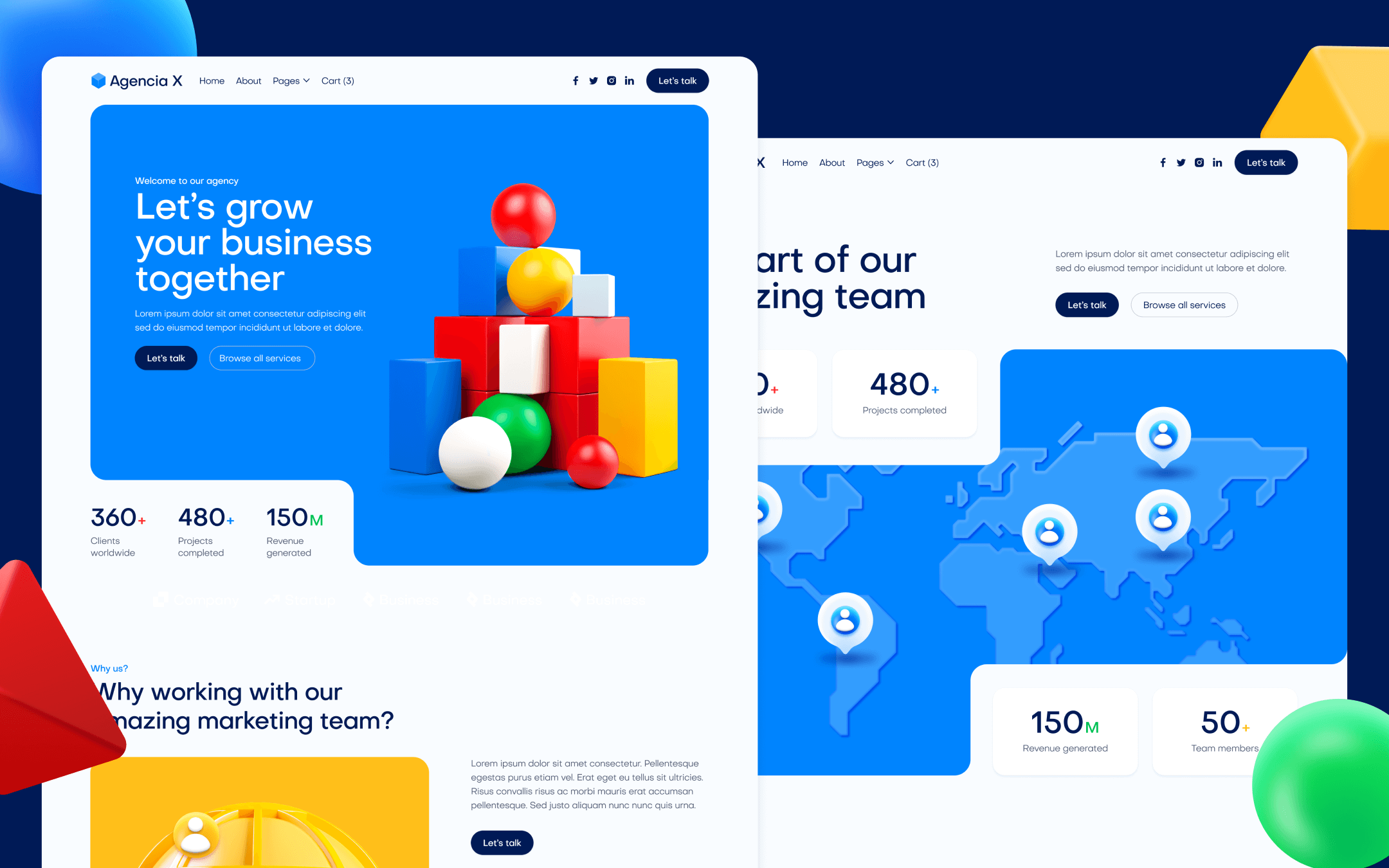 Agencia X Template para Webflow