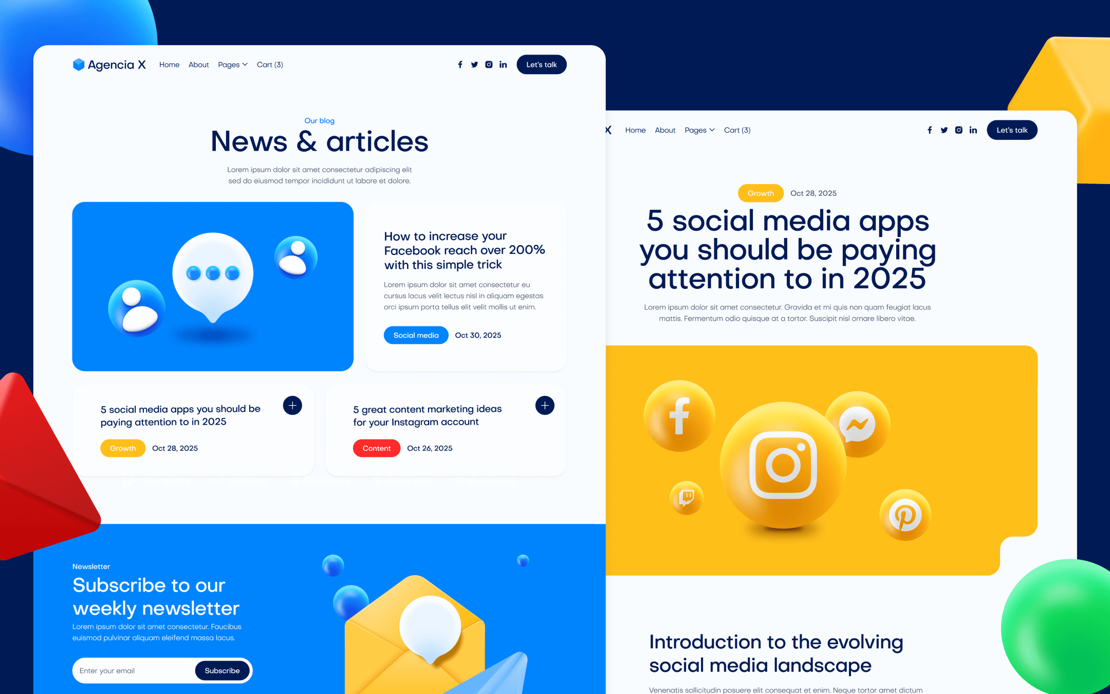 Agencia X Template para Webflow