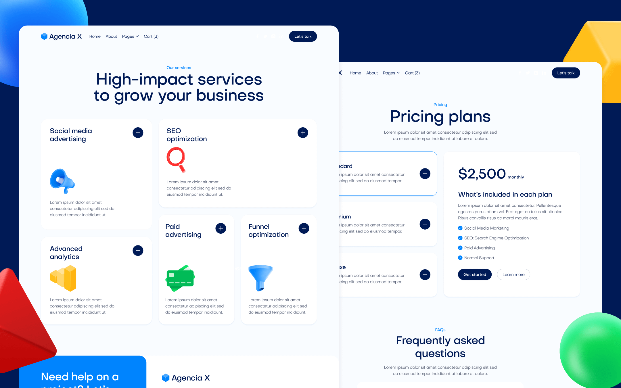 Agencia X Template para Webflow