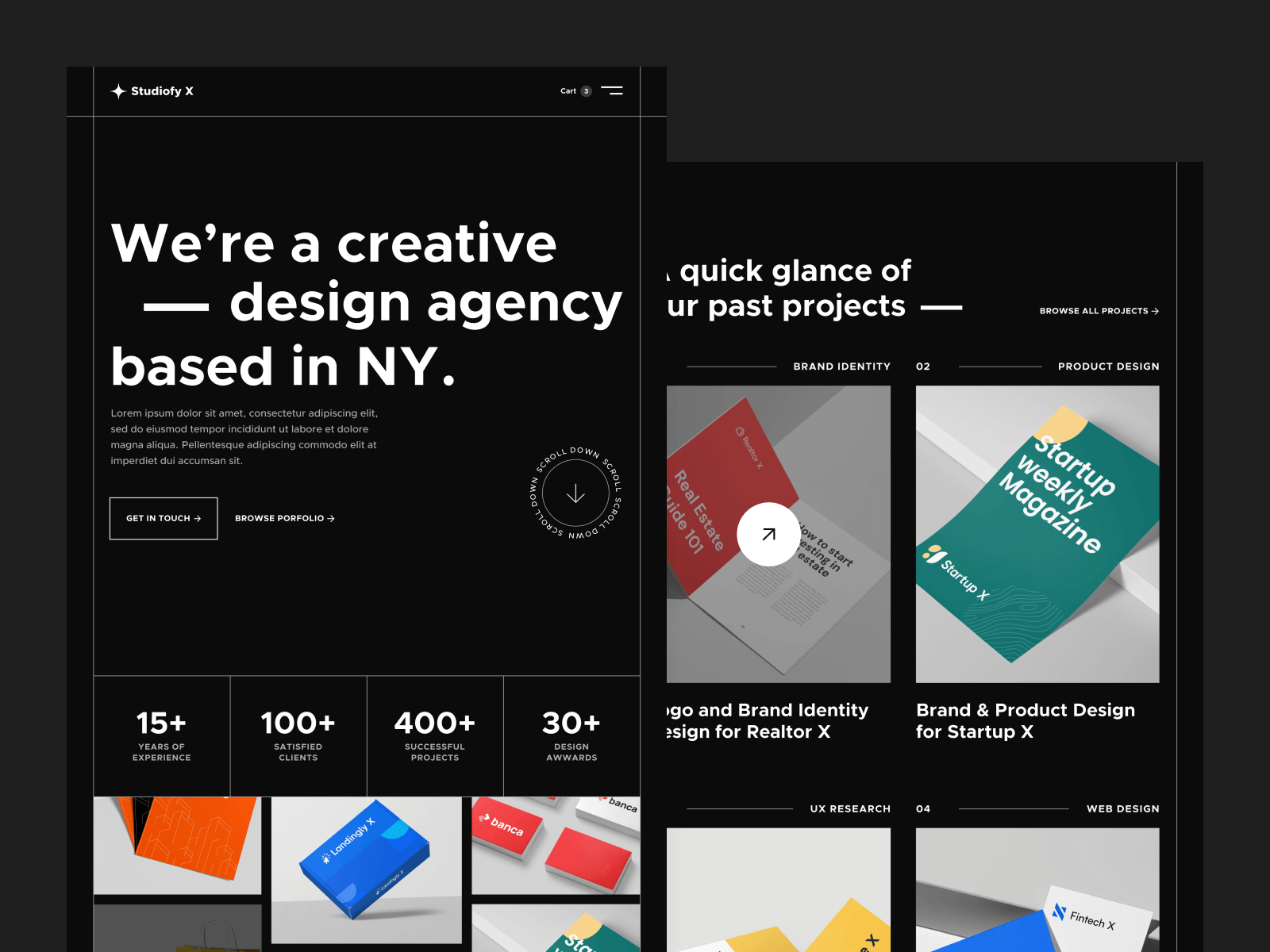 Template de Agencia de Diseño para Webflow