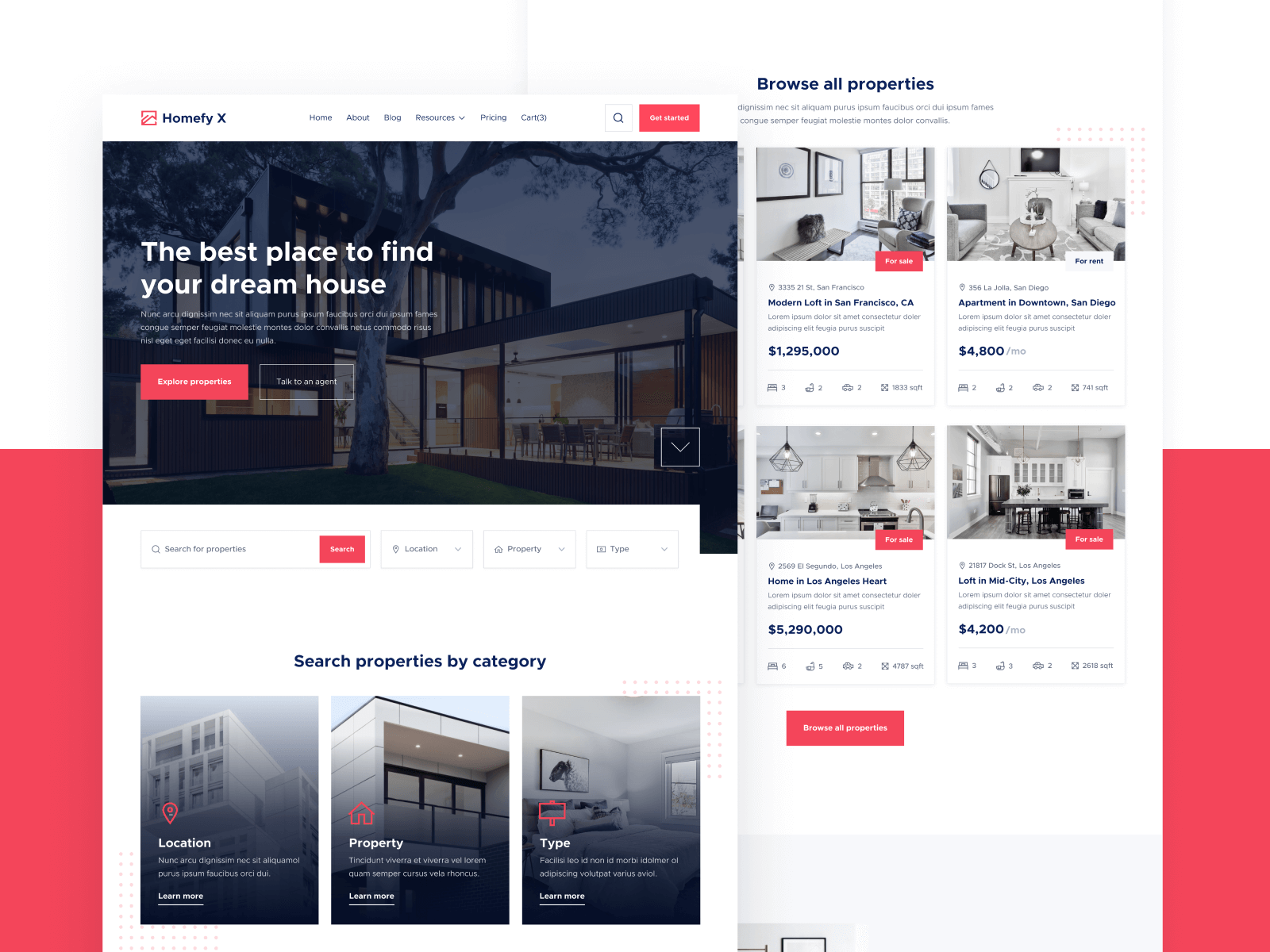 Plantilla de Bienes Raíces para Webflow
