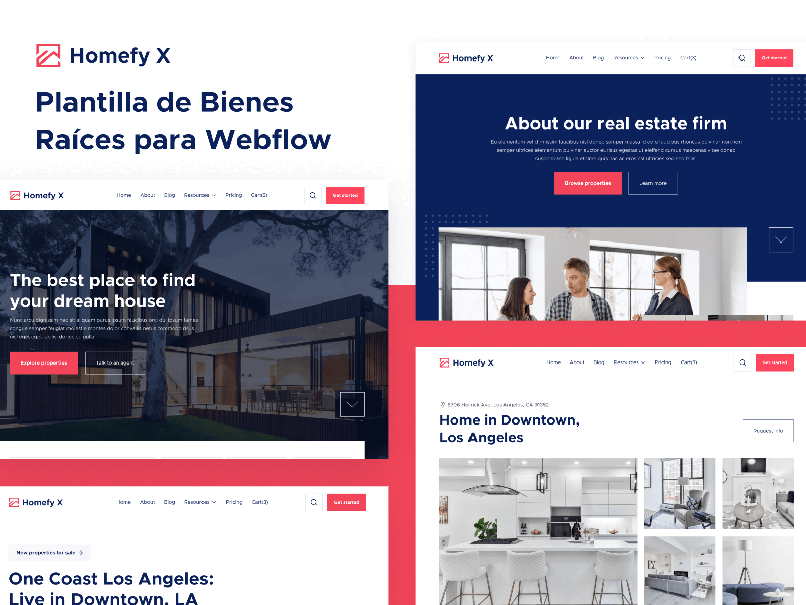 Plantilla de Bienes Raíces para Webflow