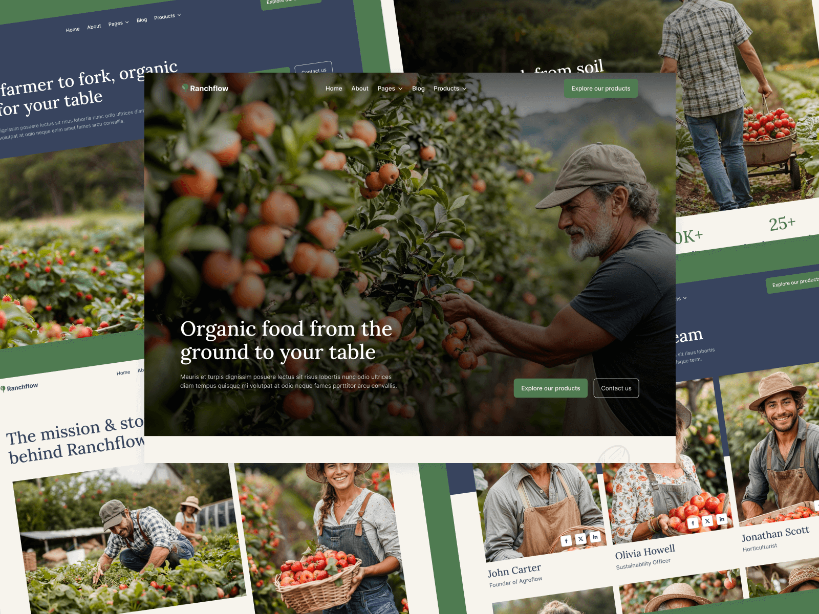 Plantilla de Granja para Sitio Web en Webflow