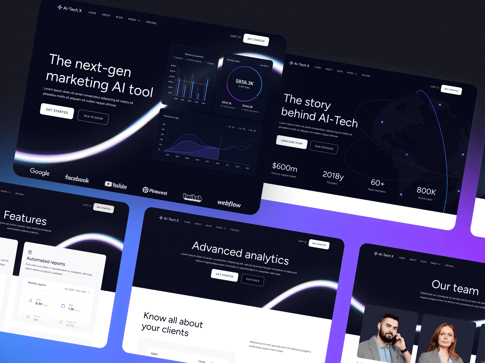 Plantilla de Inteligencia Artificial para Sitio Web en Webflow