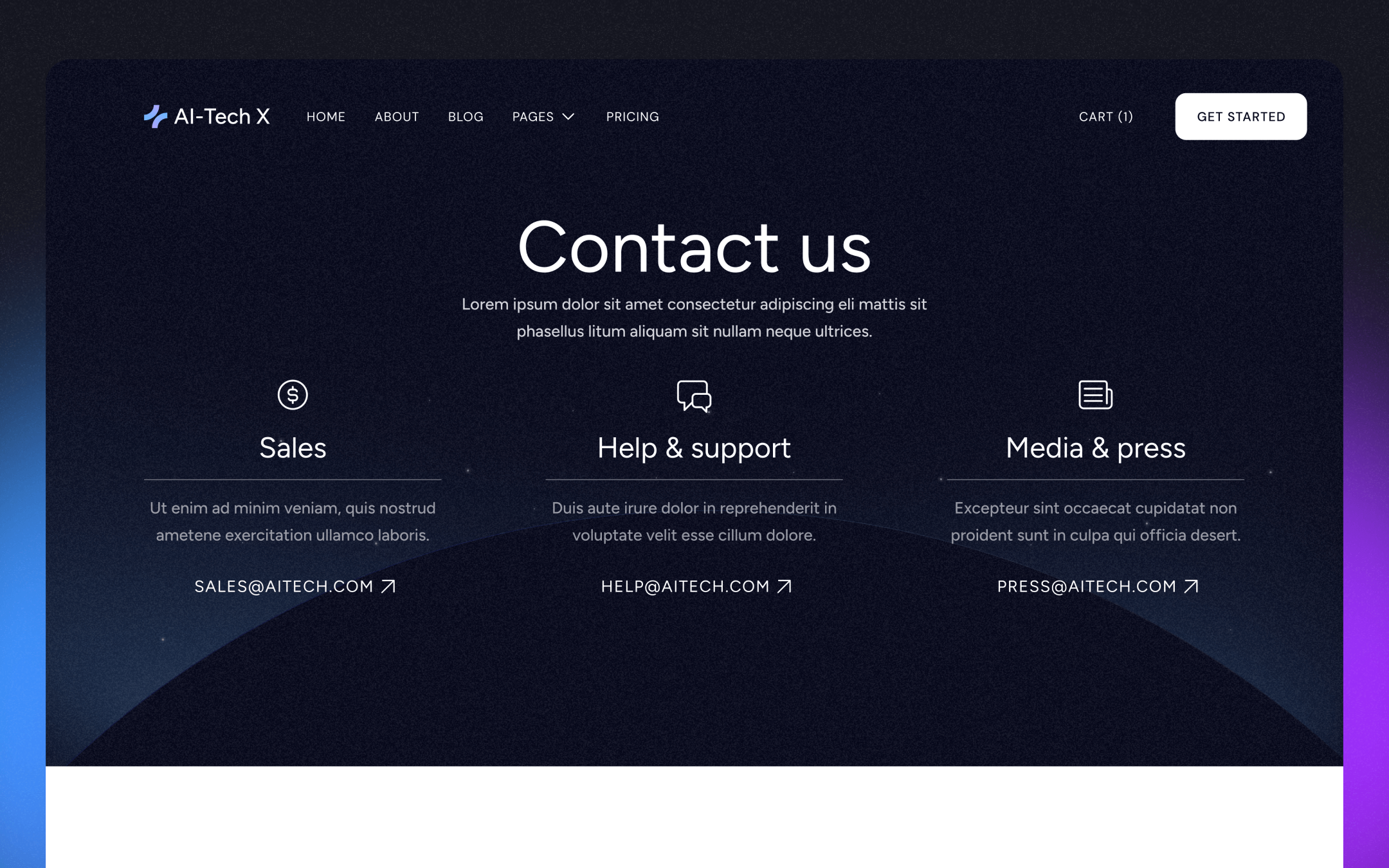AI-Tech X Template para Webflow