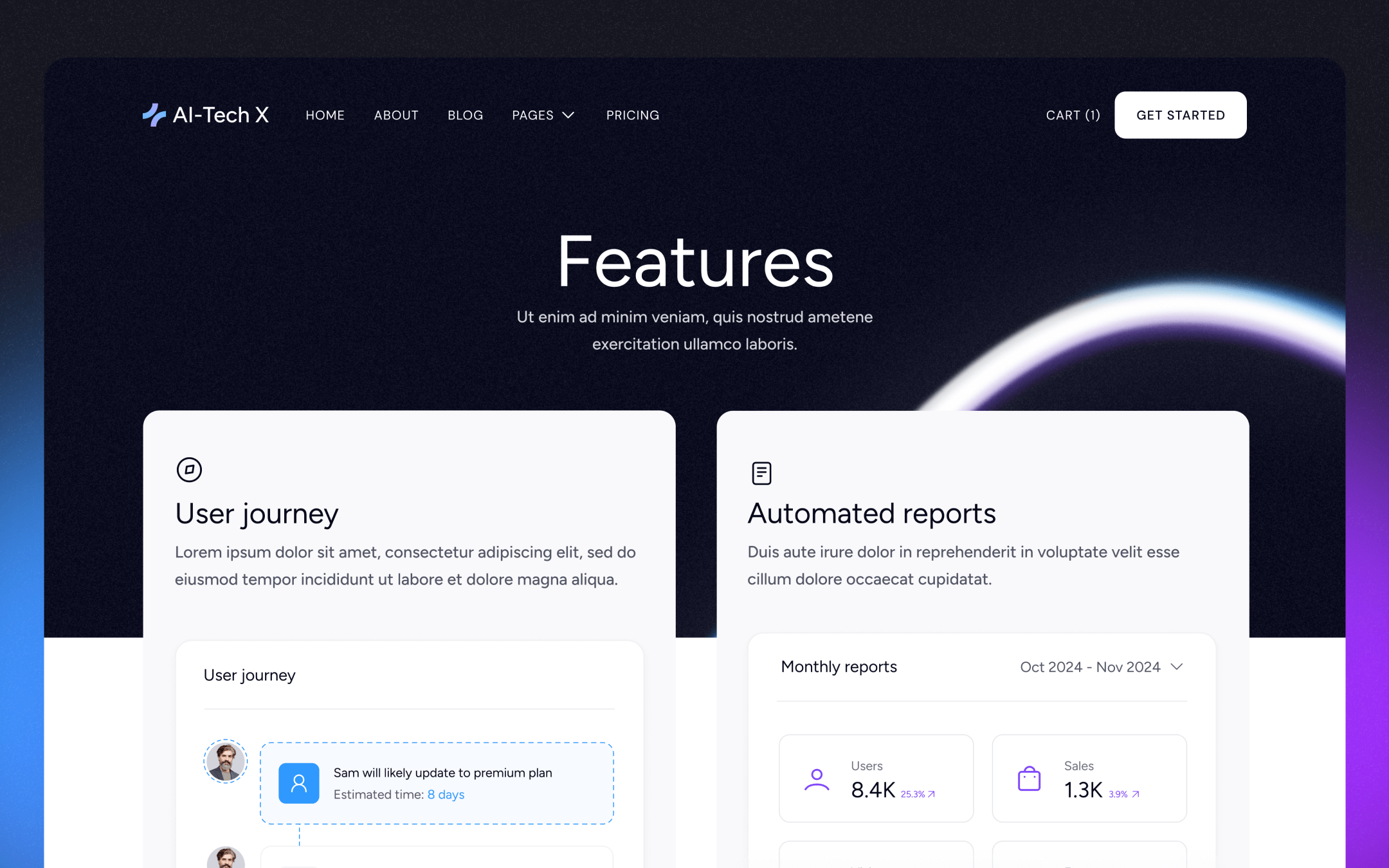 AI-Tech X Template para Webflow