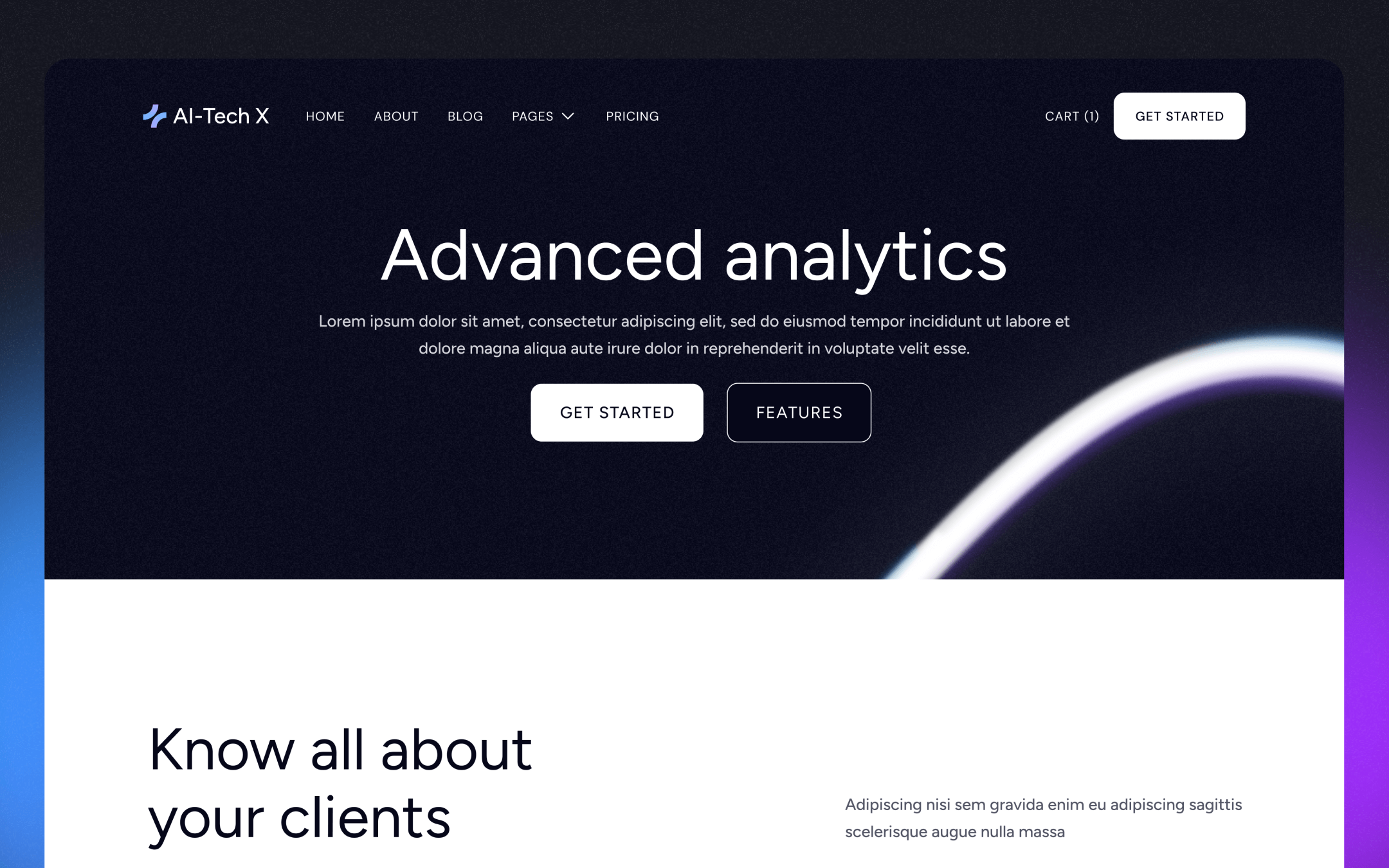 AI-Tech X Template para Webflow