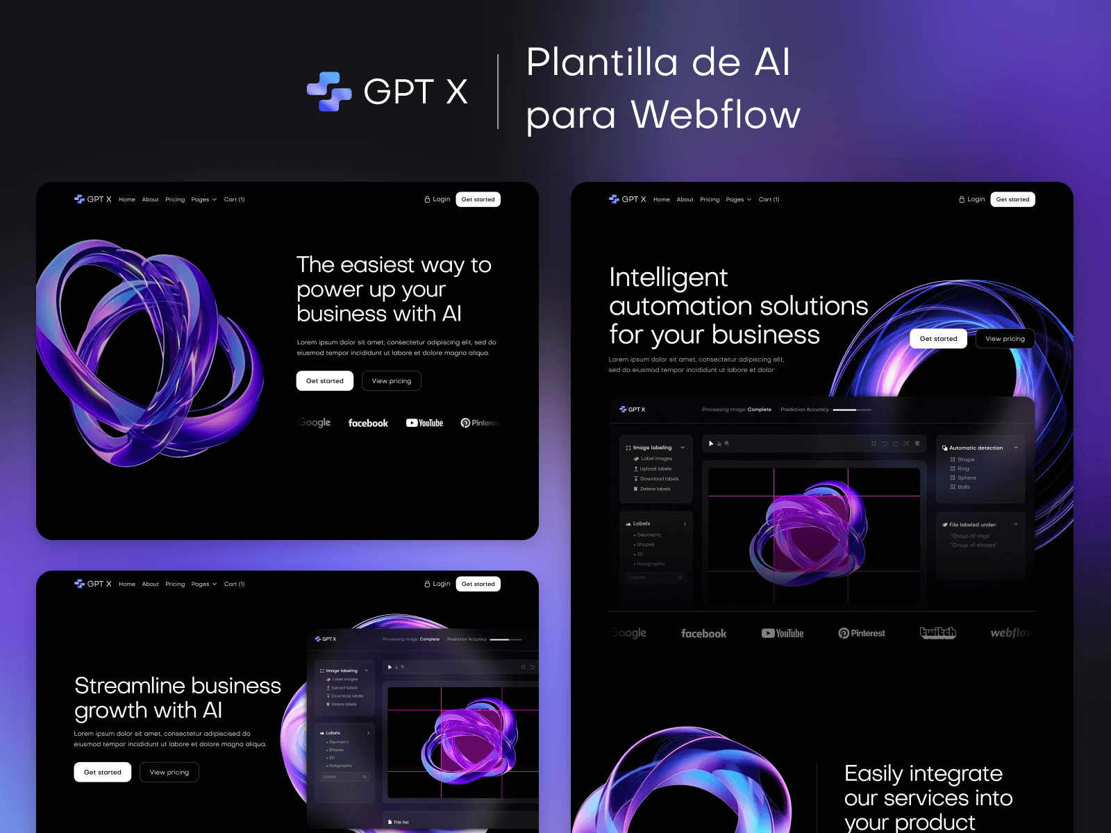 Plantilla de AI para Webflow