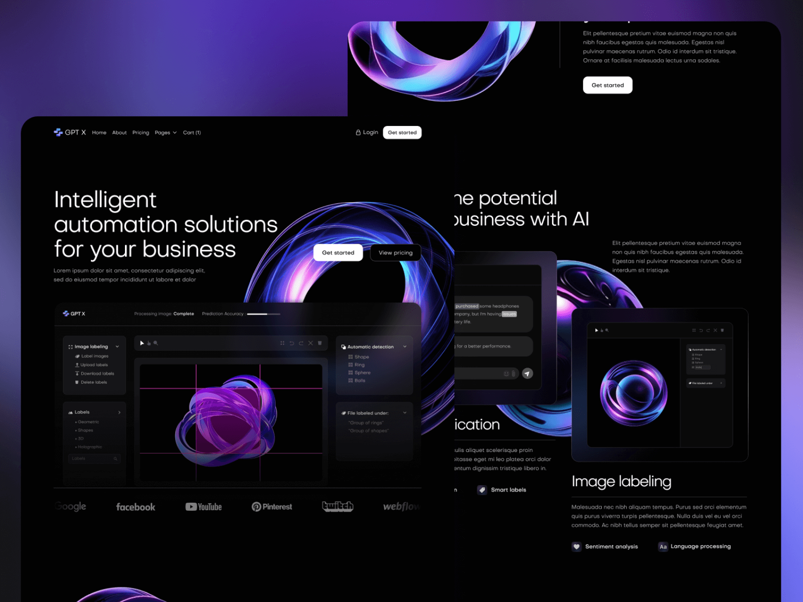 Template de Inteligencia Artificial para Webflow