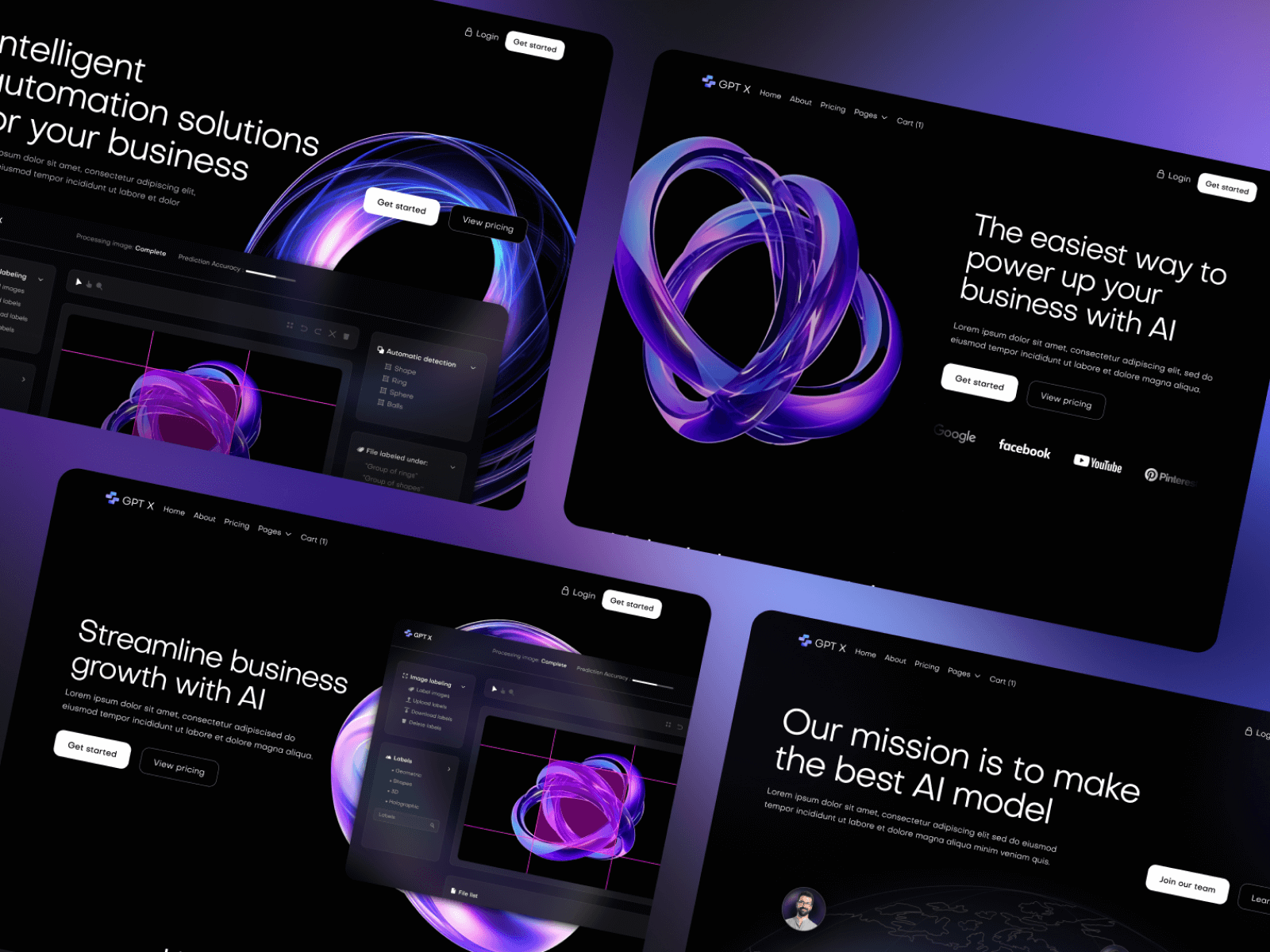 Plantilla para Webflow de AI