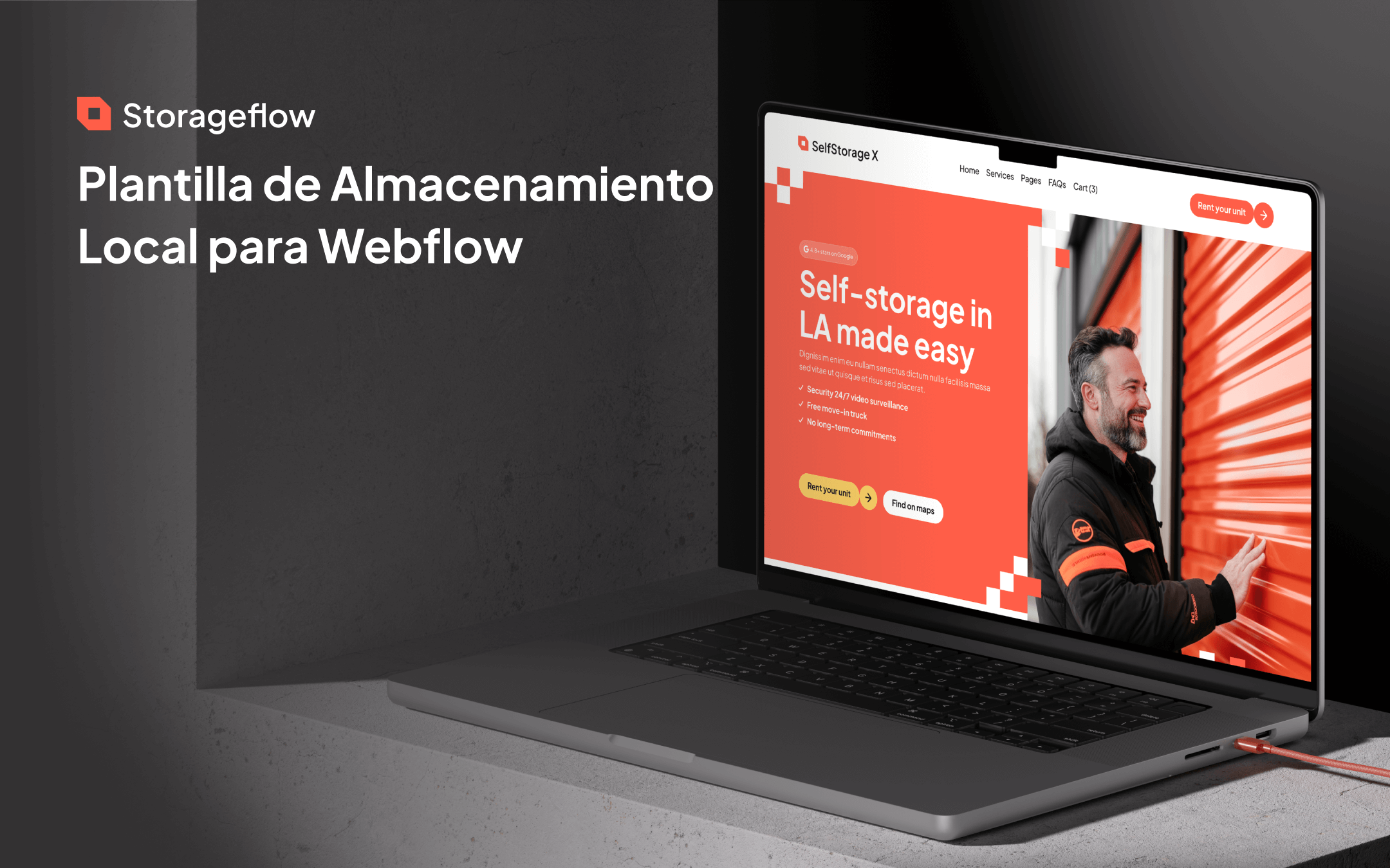 Plantilla de Almacenamiento Local para Webflow