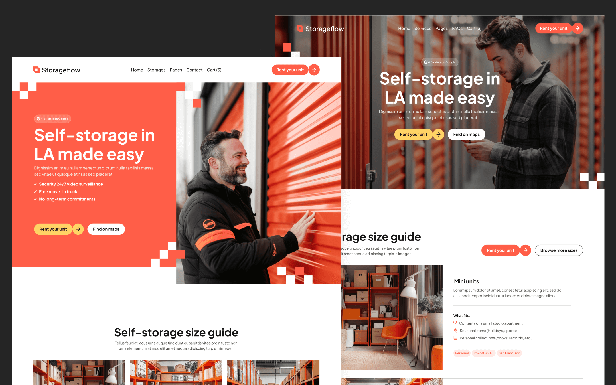 Storageflow Template para Webflow