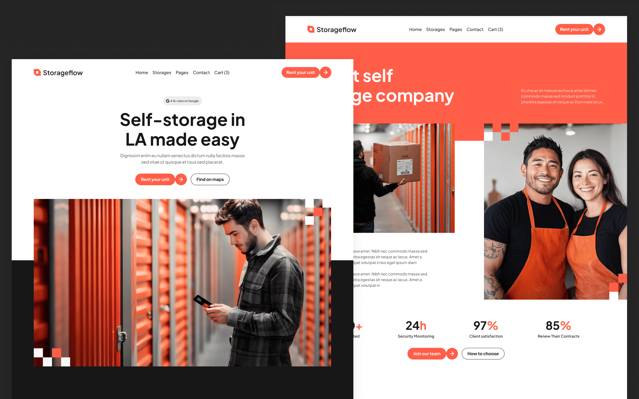 Storageflow Template para Webflow