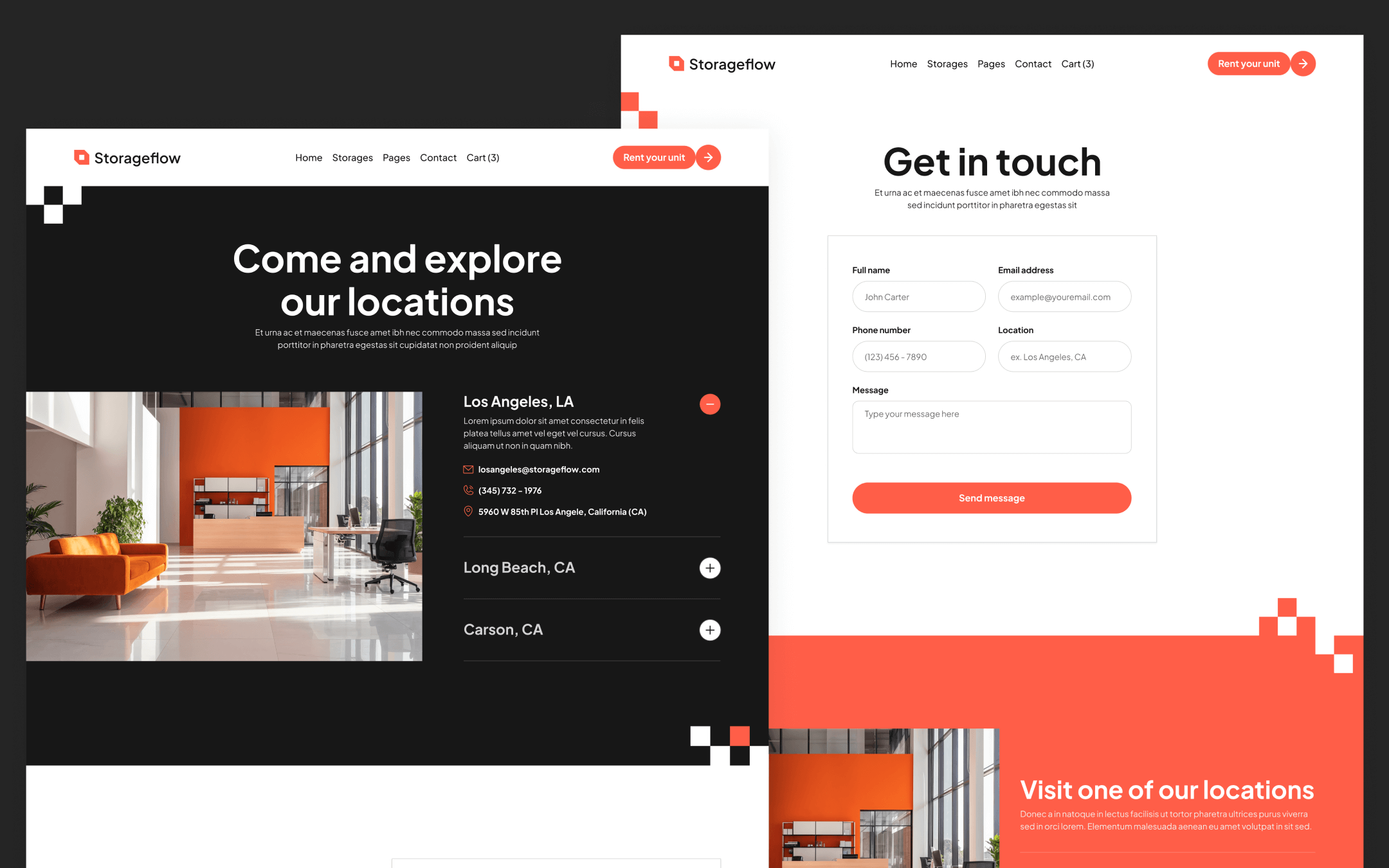 Storageflow Template para Webflow