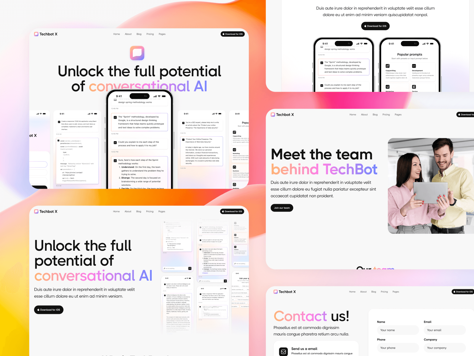 Plantilla para Webflow de Aplicación AI