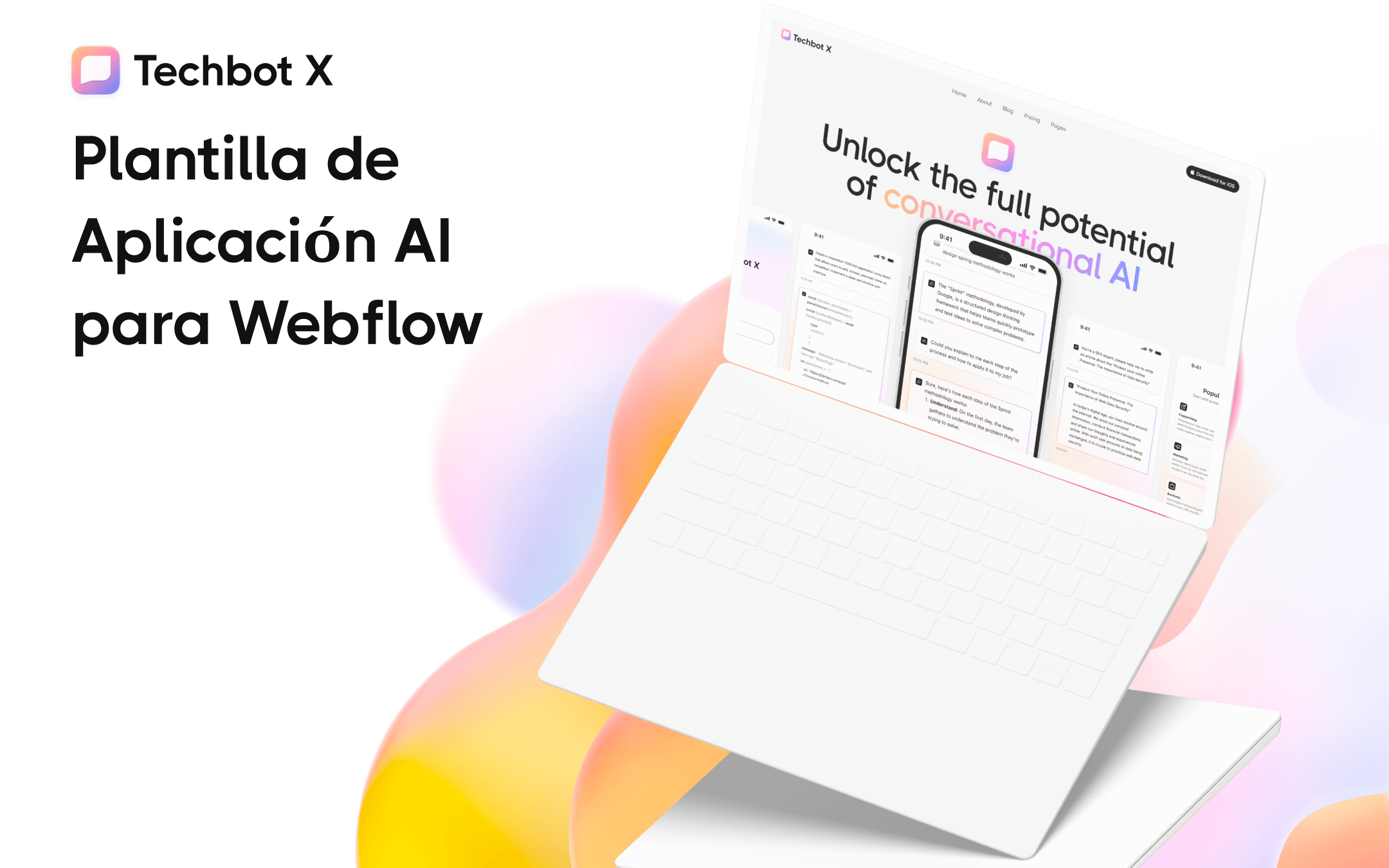 Plantilla de Aplicación AI para Webflow
