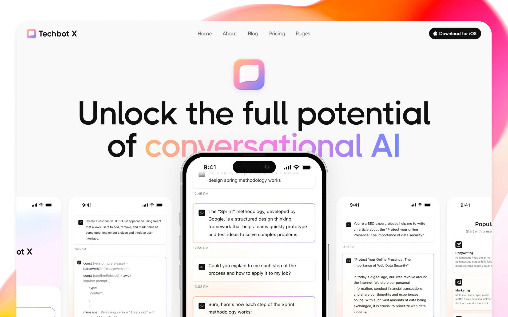 TechBot X Template para Webflow