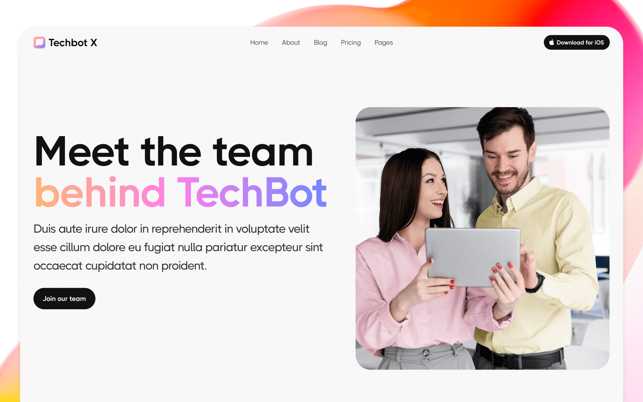 TechBot X Template para Webflow