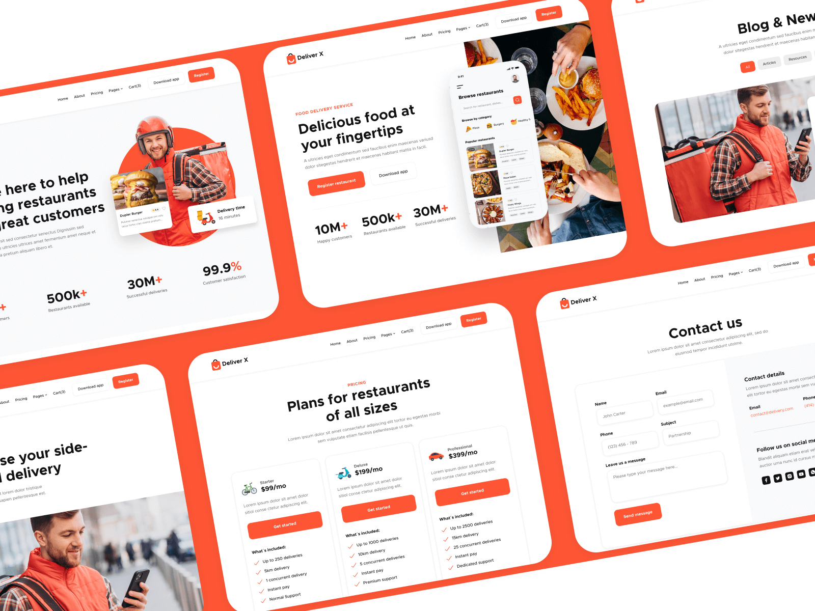 Plantilla de App de Comida para Webflow