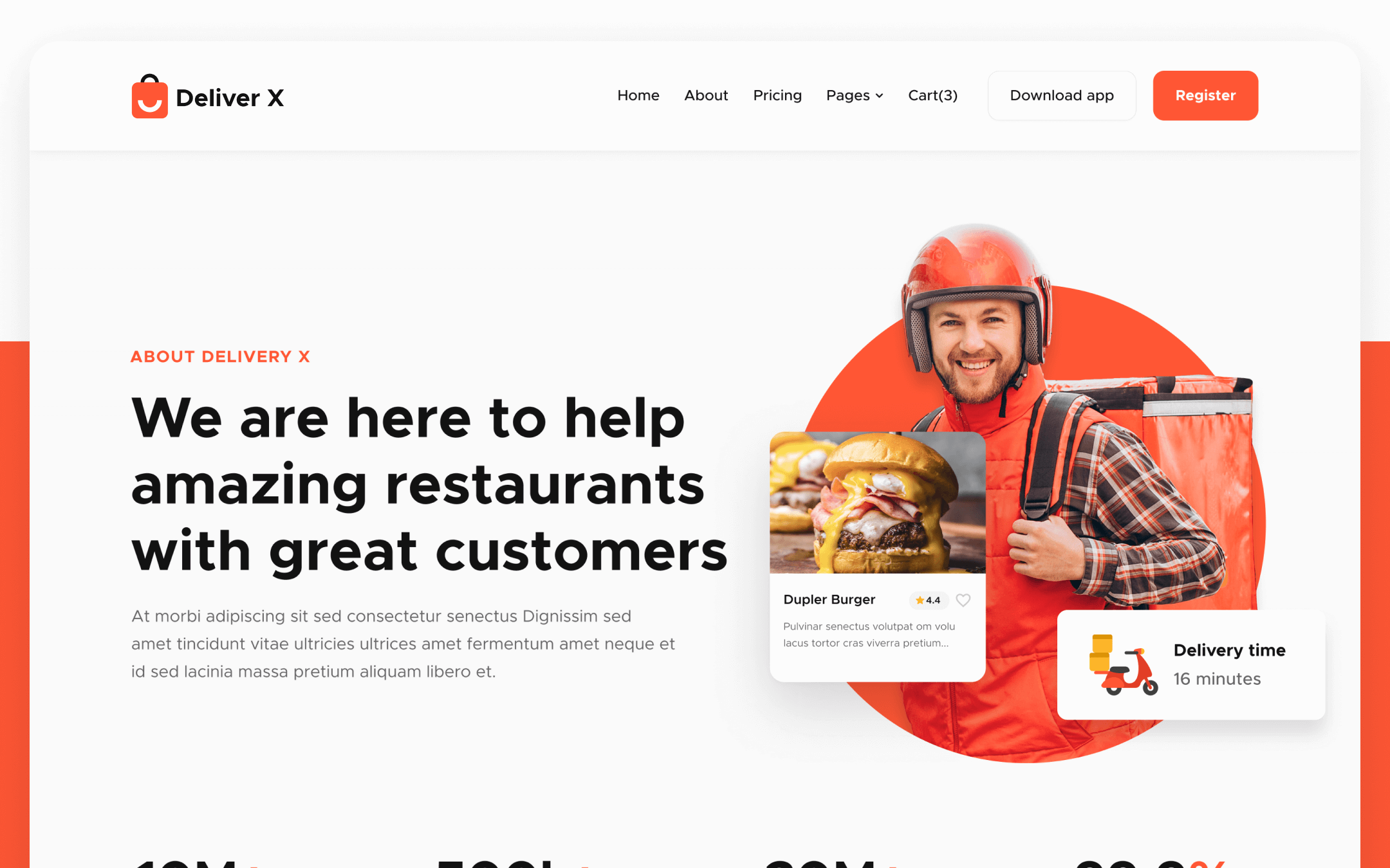 Delivery X Template para Webflow