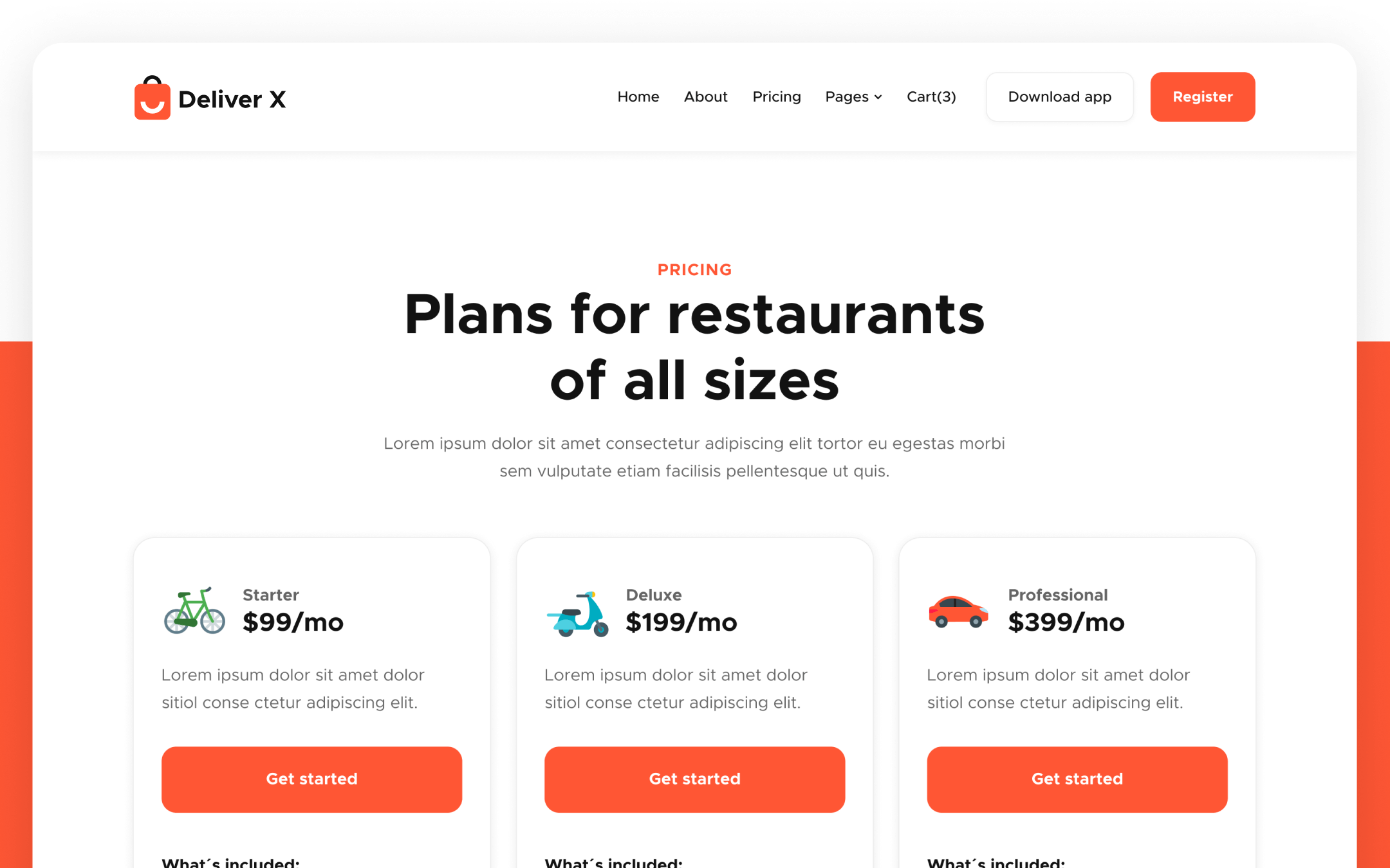 Delivery X Template para Webflow