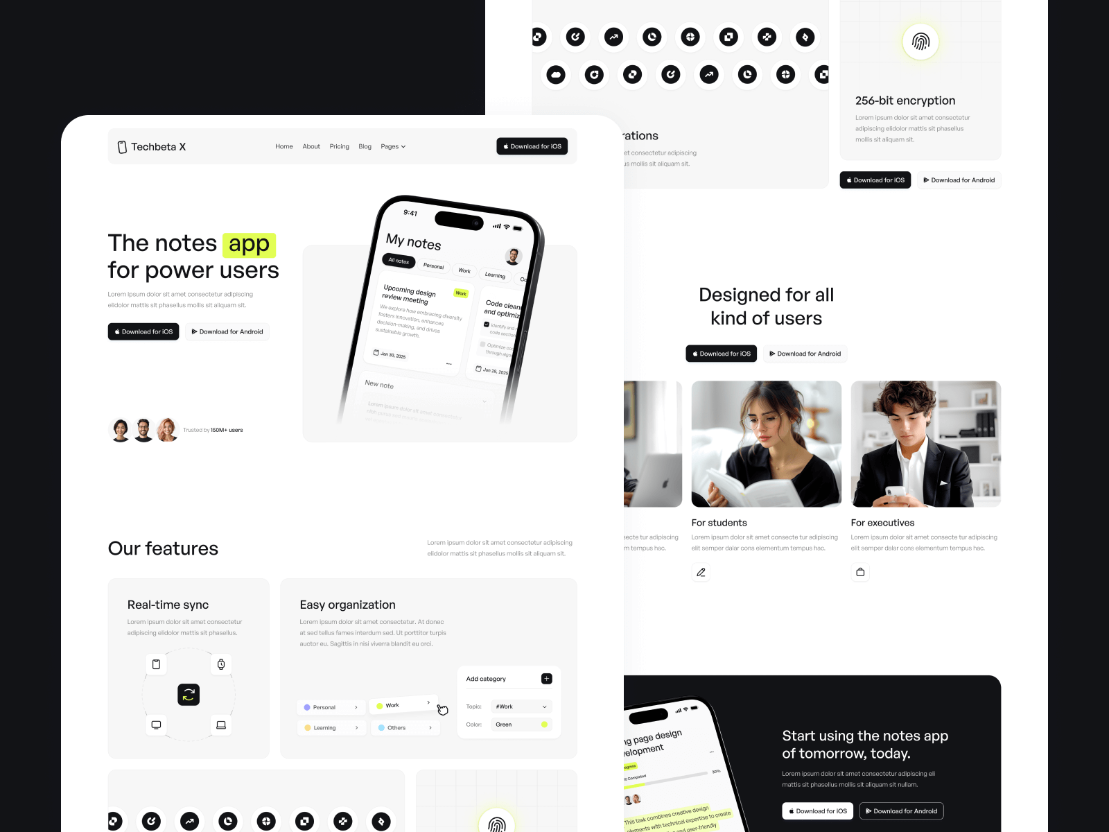 Plantilla de Aplicación de Tecnología para Webflow