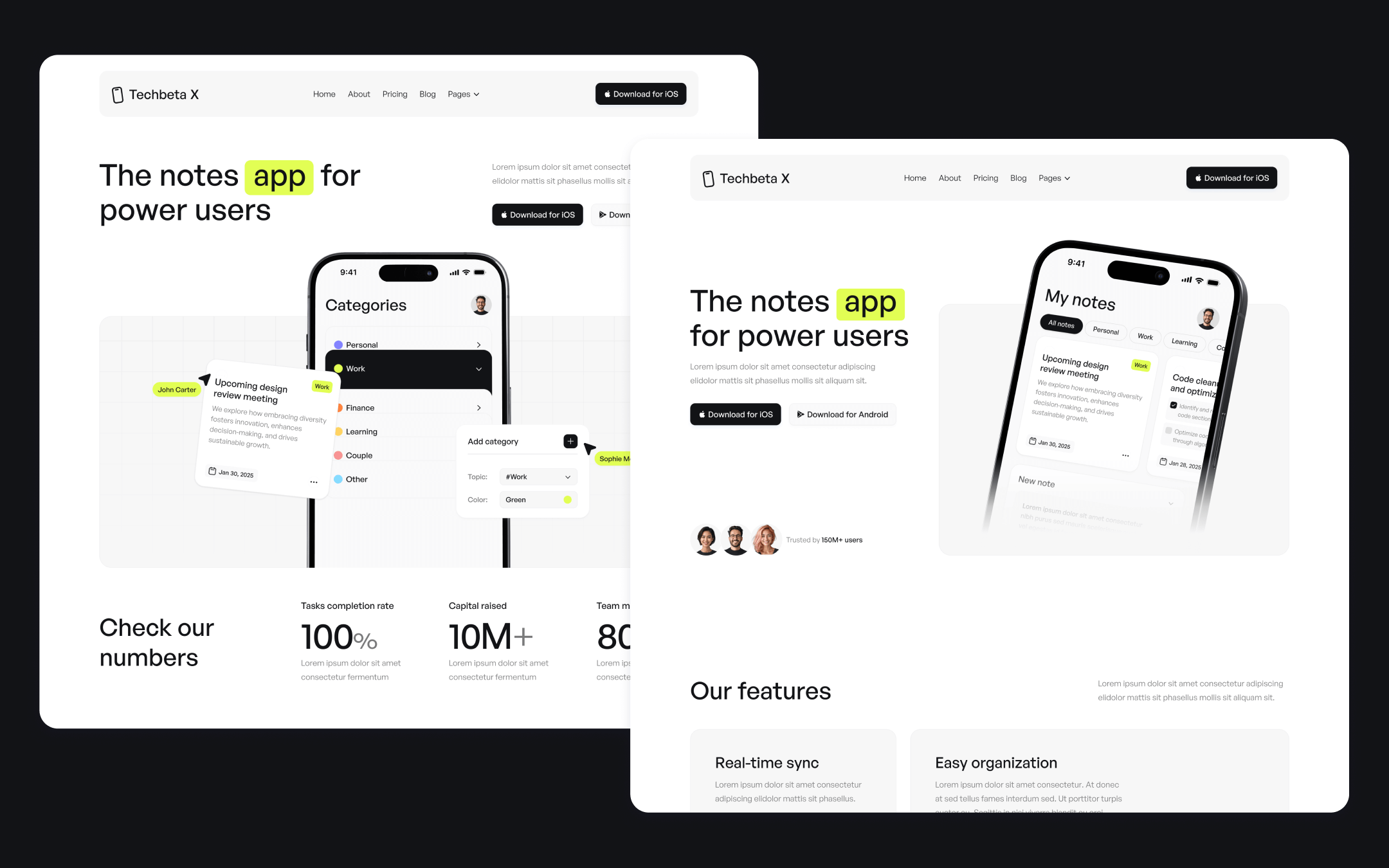 Techbeta X Template para Webflow