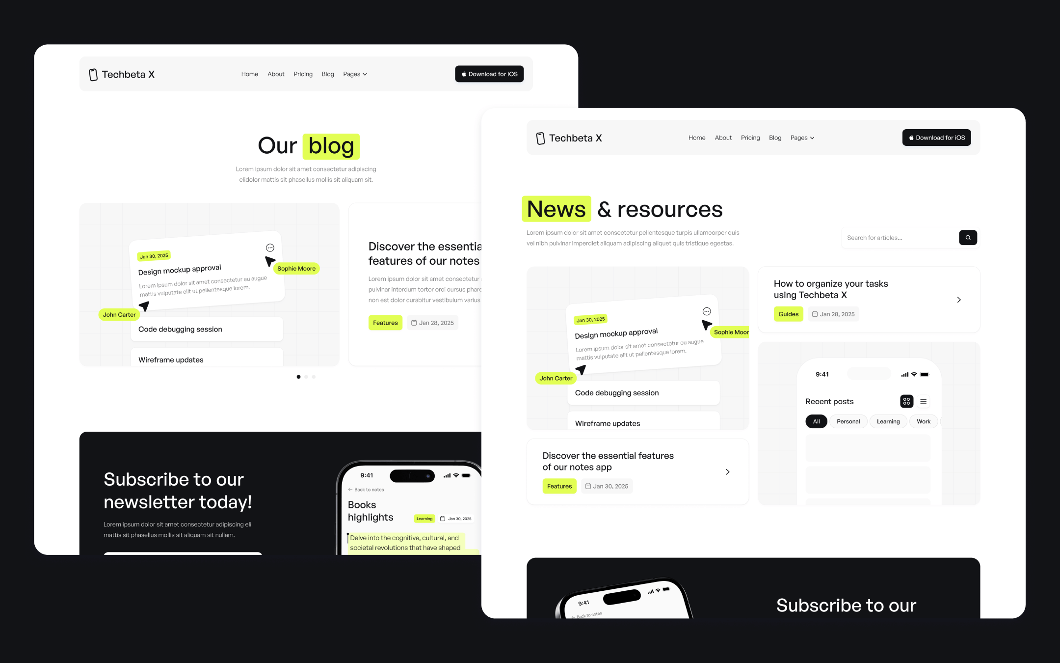 Techbeta X Template para Webflow