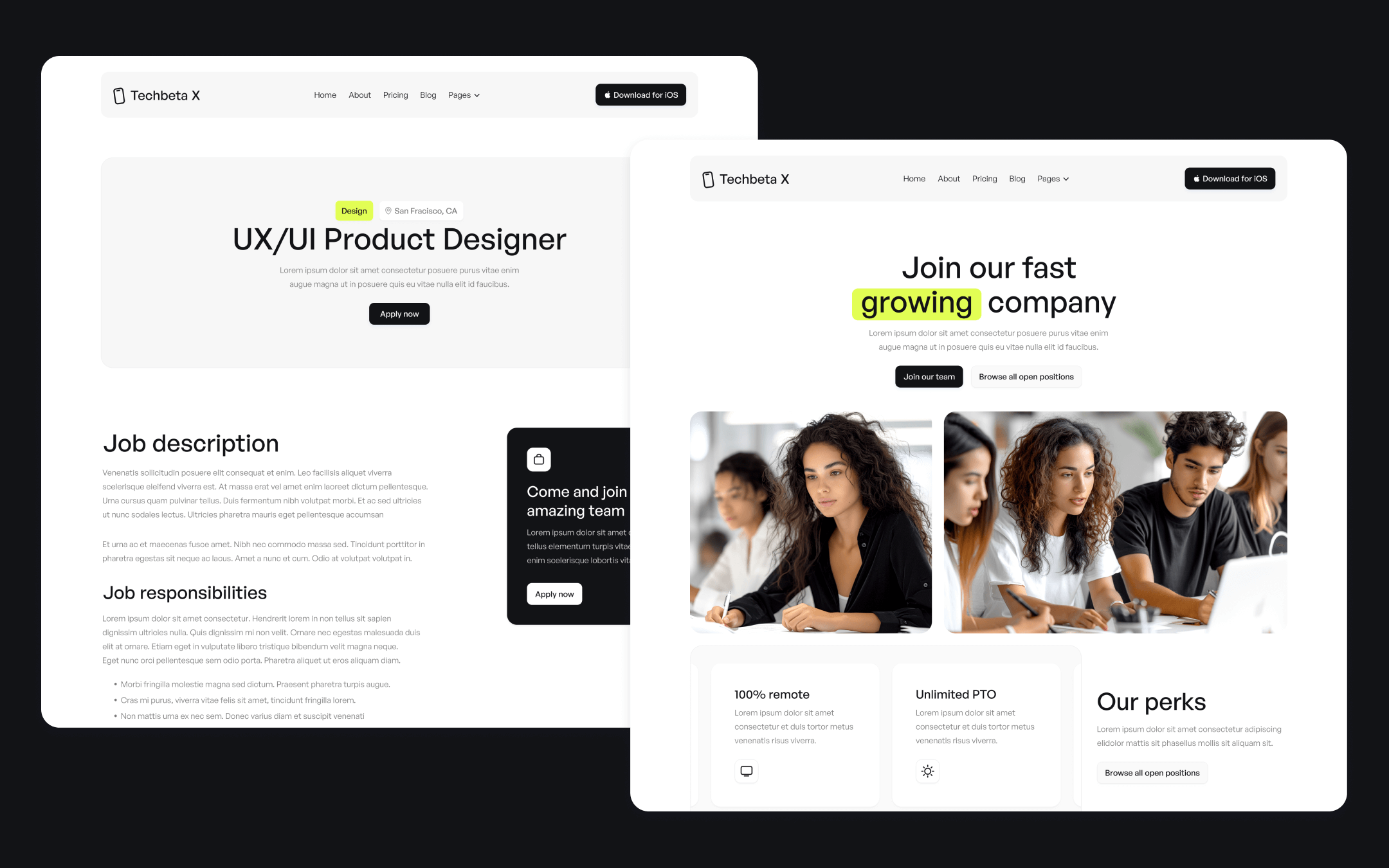 Techbeta X Template para Webflow