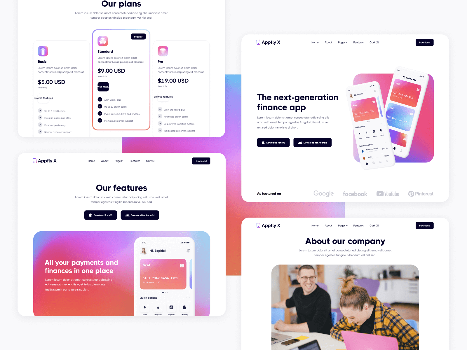 Template de App Móvil para Webflow