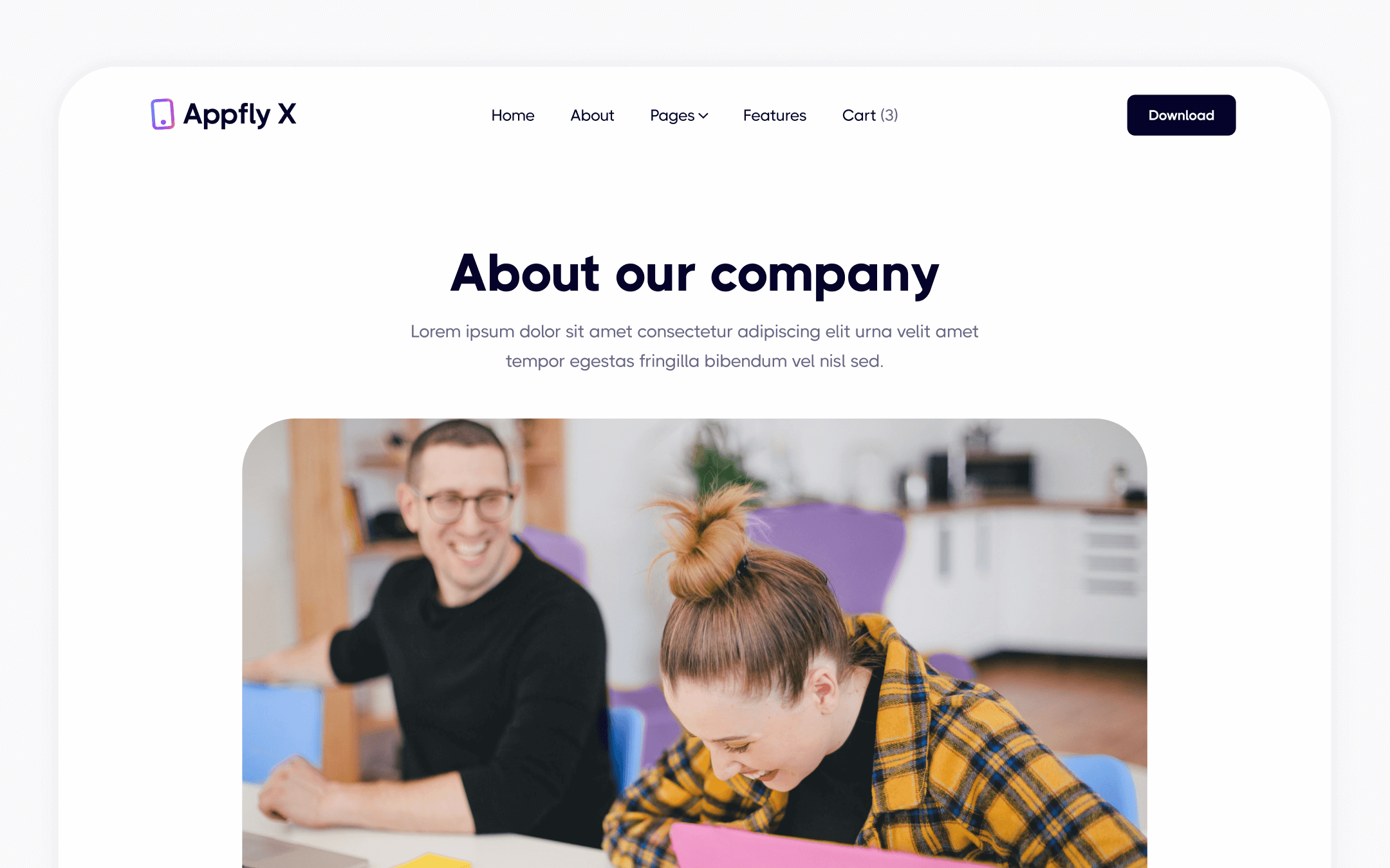 Appfly X Template para Webflow