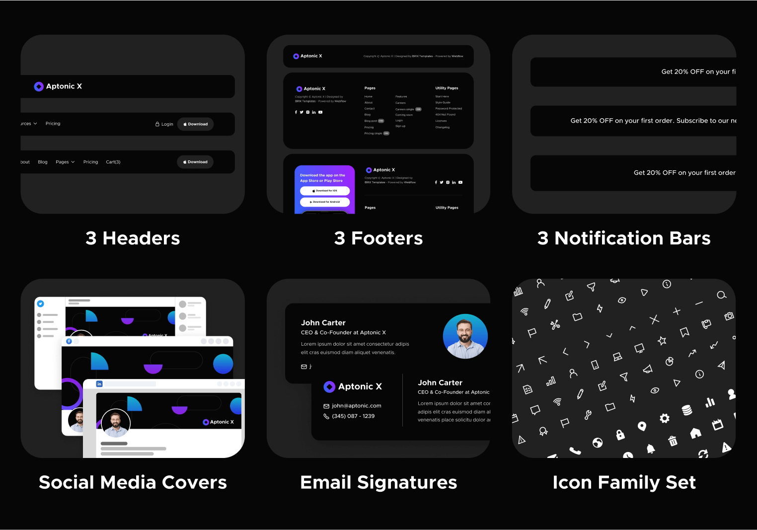 Aptonic App Webflow Template Benefits