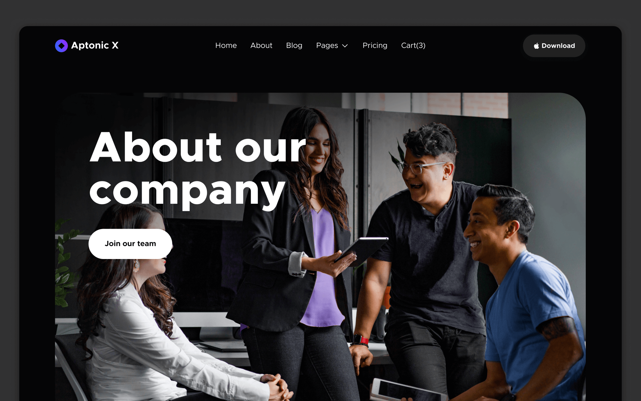 Aptionic X Template para Webflow